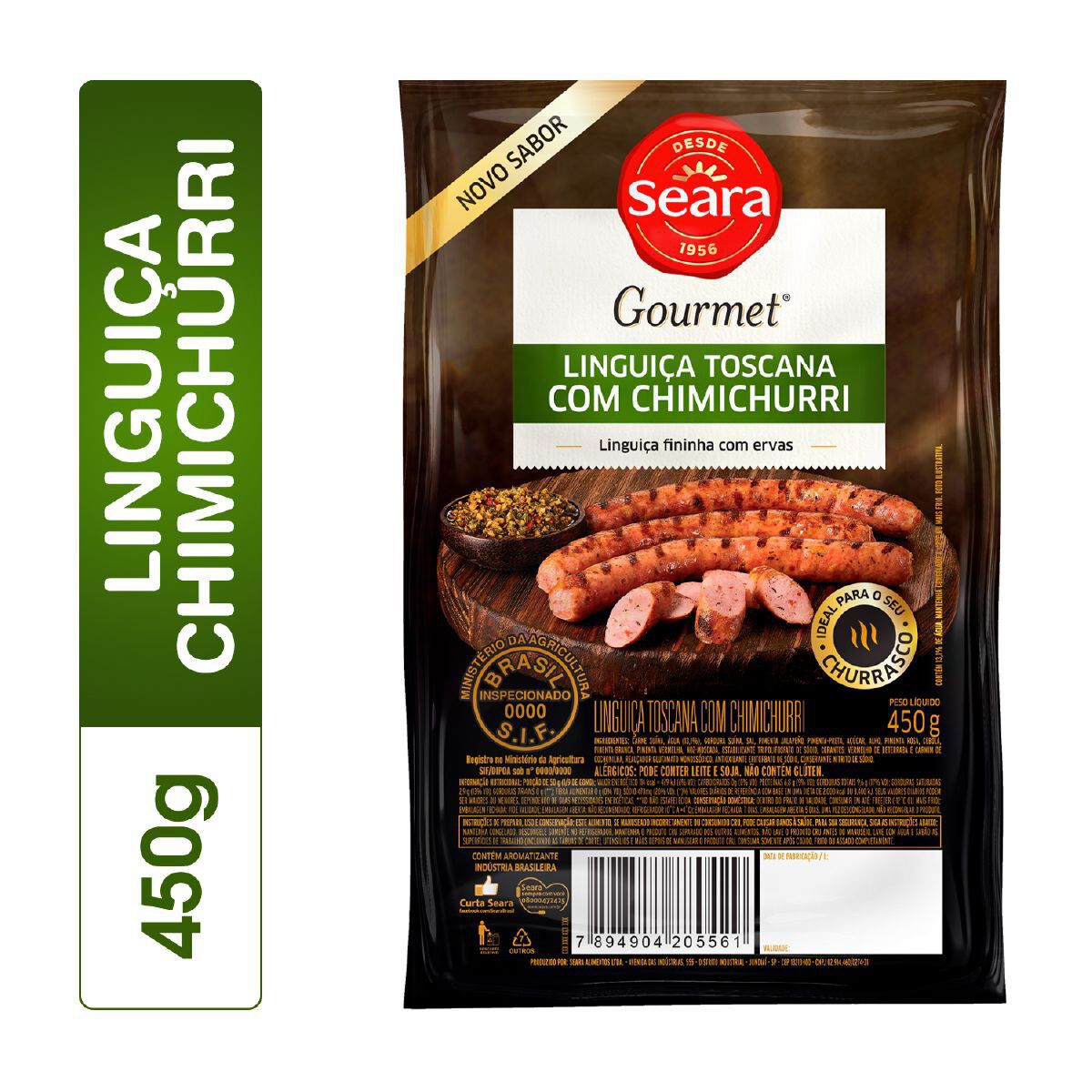 Lingui&ccedil;a fininha toscana chimichurri Seara Gourmet
