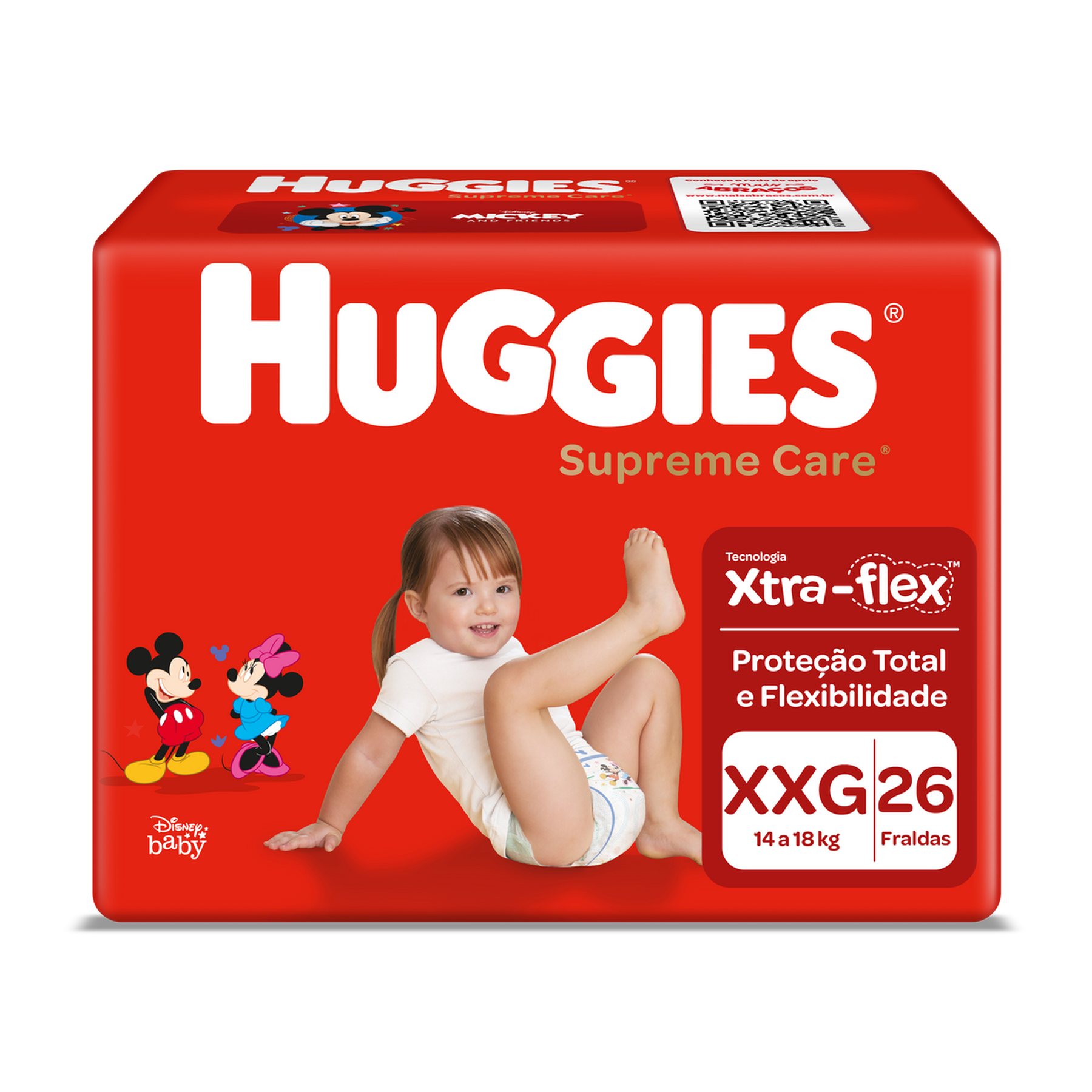 Fralda Descartável Infantil Huggies Supreme Care XXG Pacote 26 Unidades