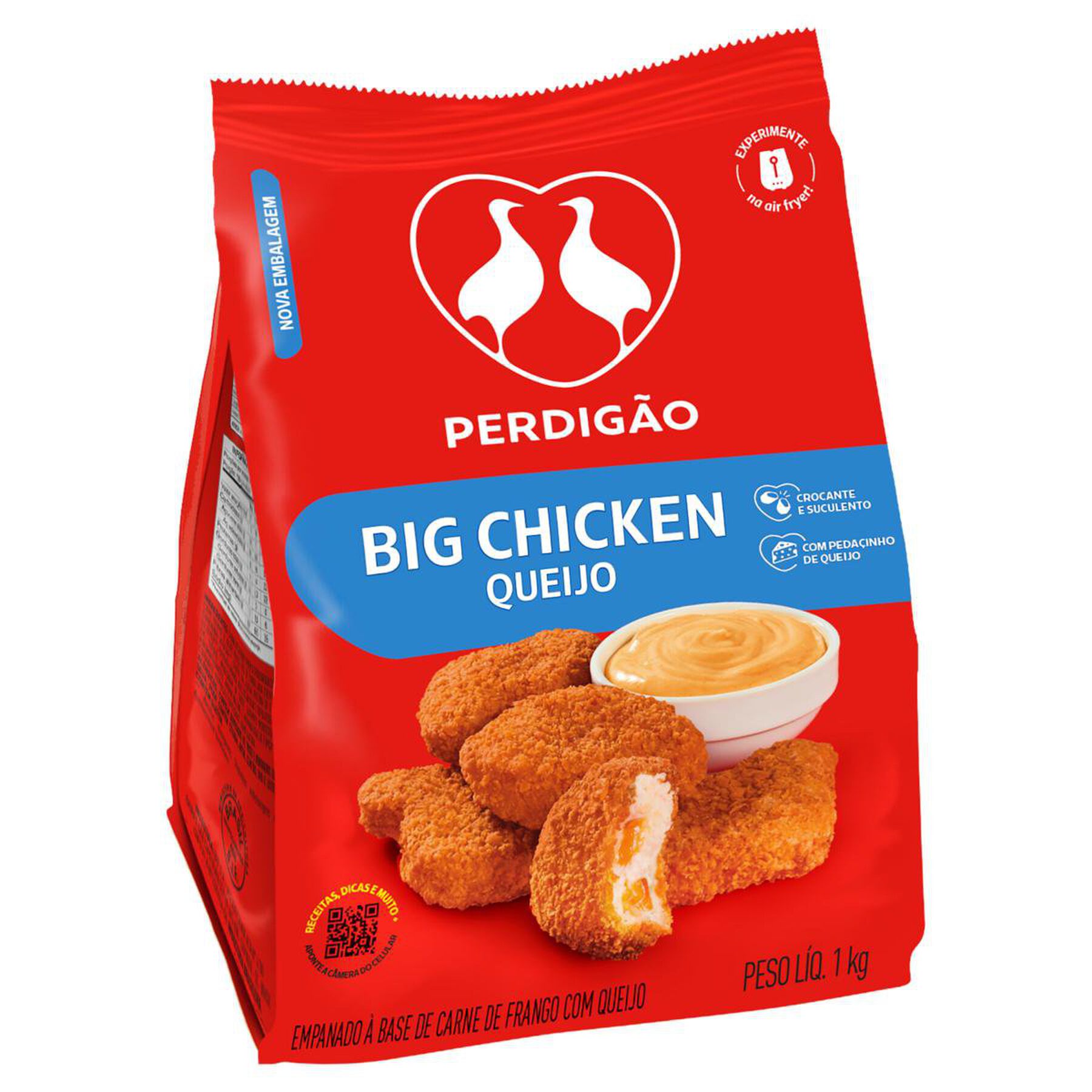Empanado de Frango Big Chicken Queijo Perdigão Pacote 1kg