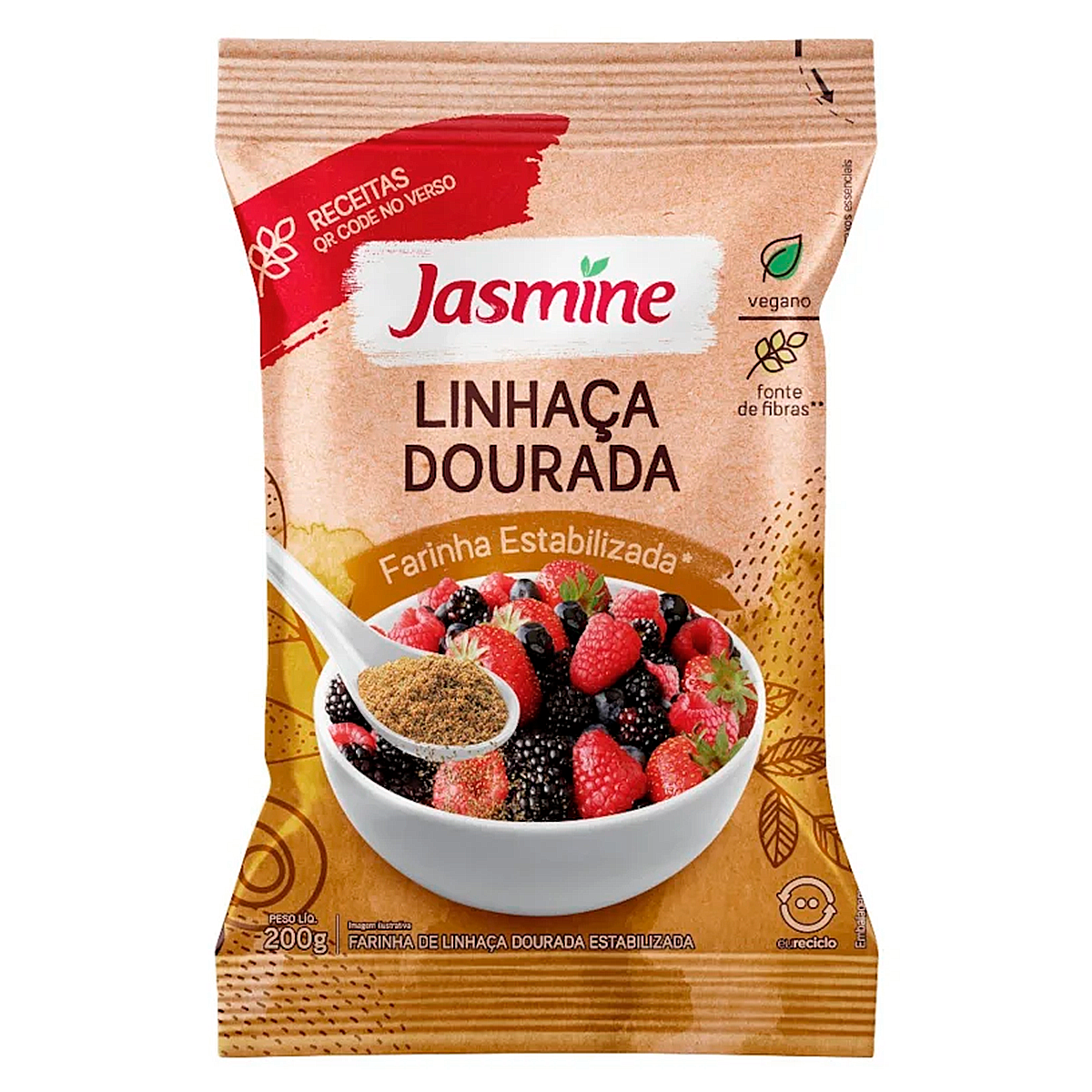 Farinha de Linha&ccedil;a Dourada Jasmine Pacote 200g&nbsp;