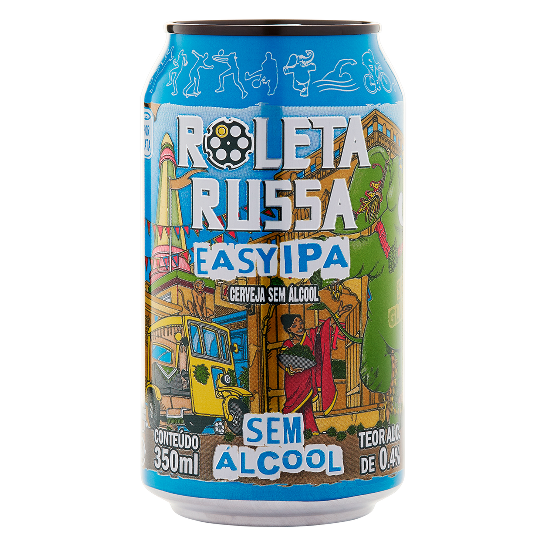 Cerveja Easy IPA Sem &Aacute;lcool Roleta Russa Lata 350ml