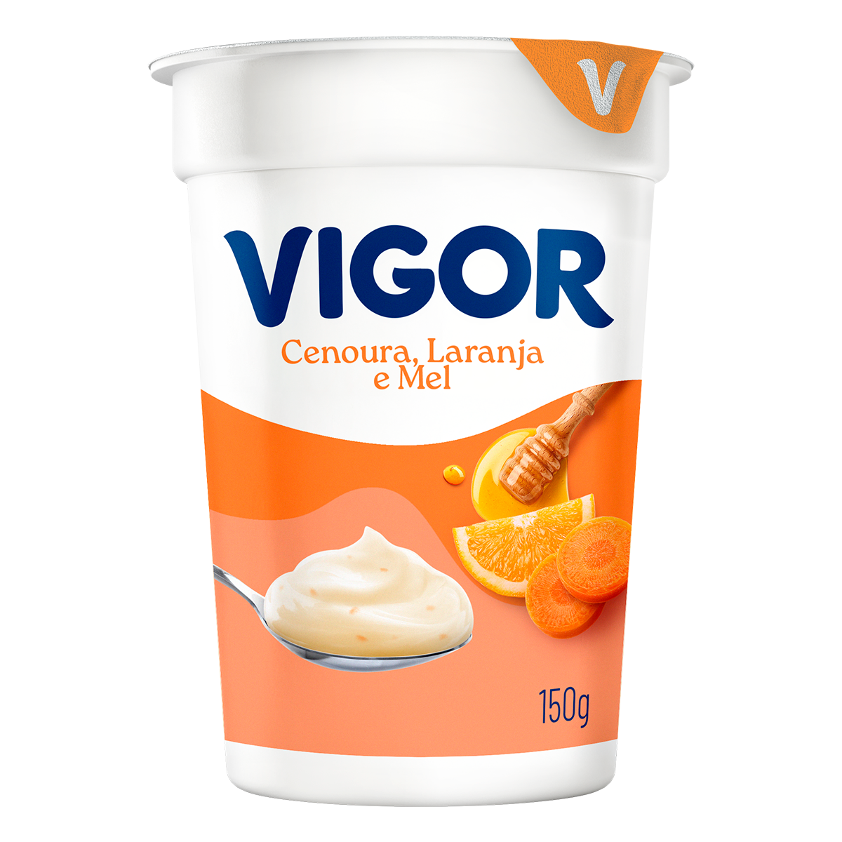 Iogurte Viv Cenoura, Laranja e Mel Vigor Copo 150g