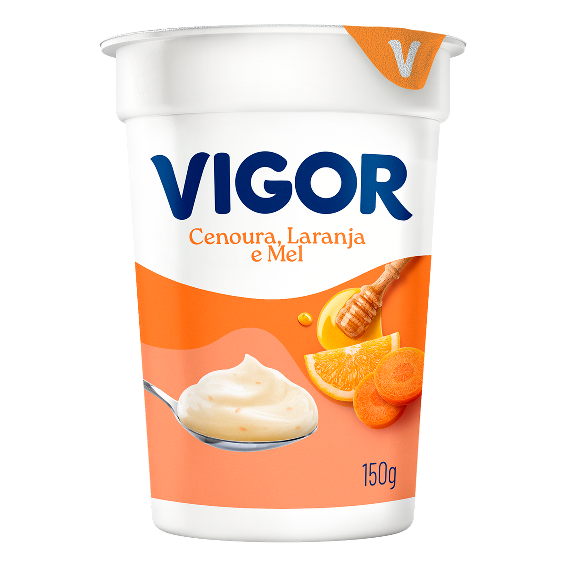Iogurte Viv Cenoura, Laranja e Mel Vigor Copo 150g