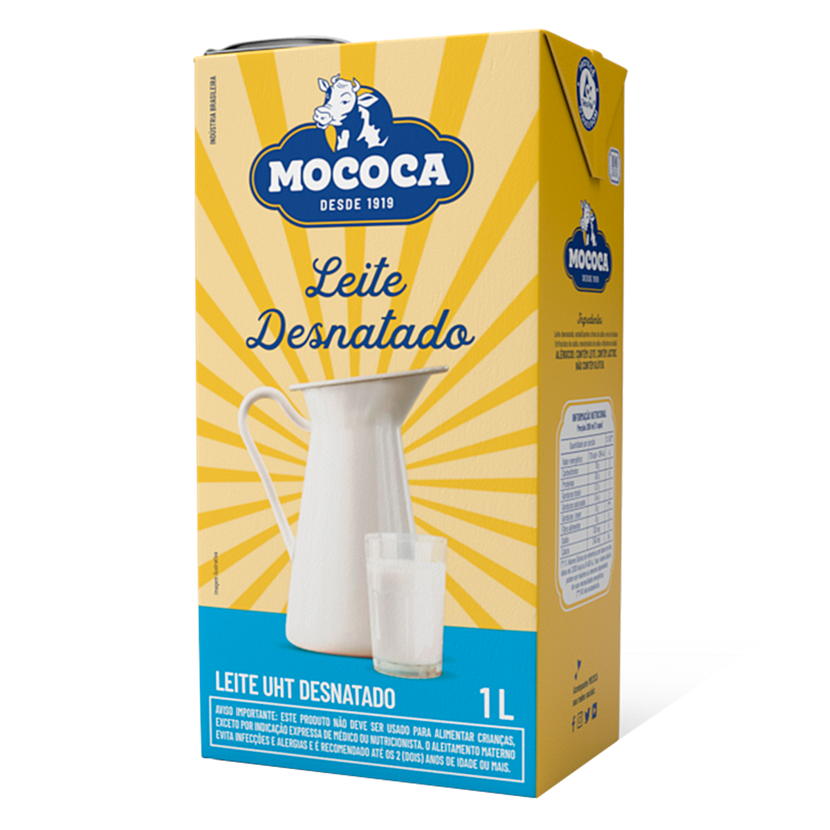 Leite UHT Desnatado Mococa Caixa 1l