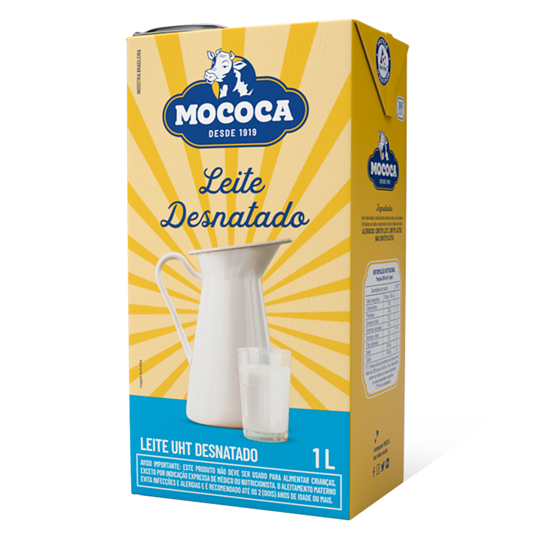 Leite UHT Desnatado Mococa Caixa 1l