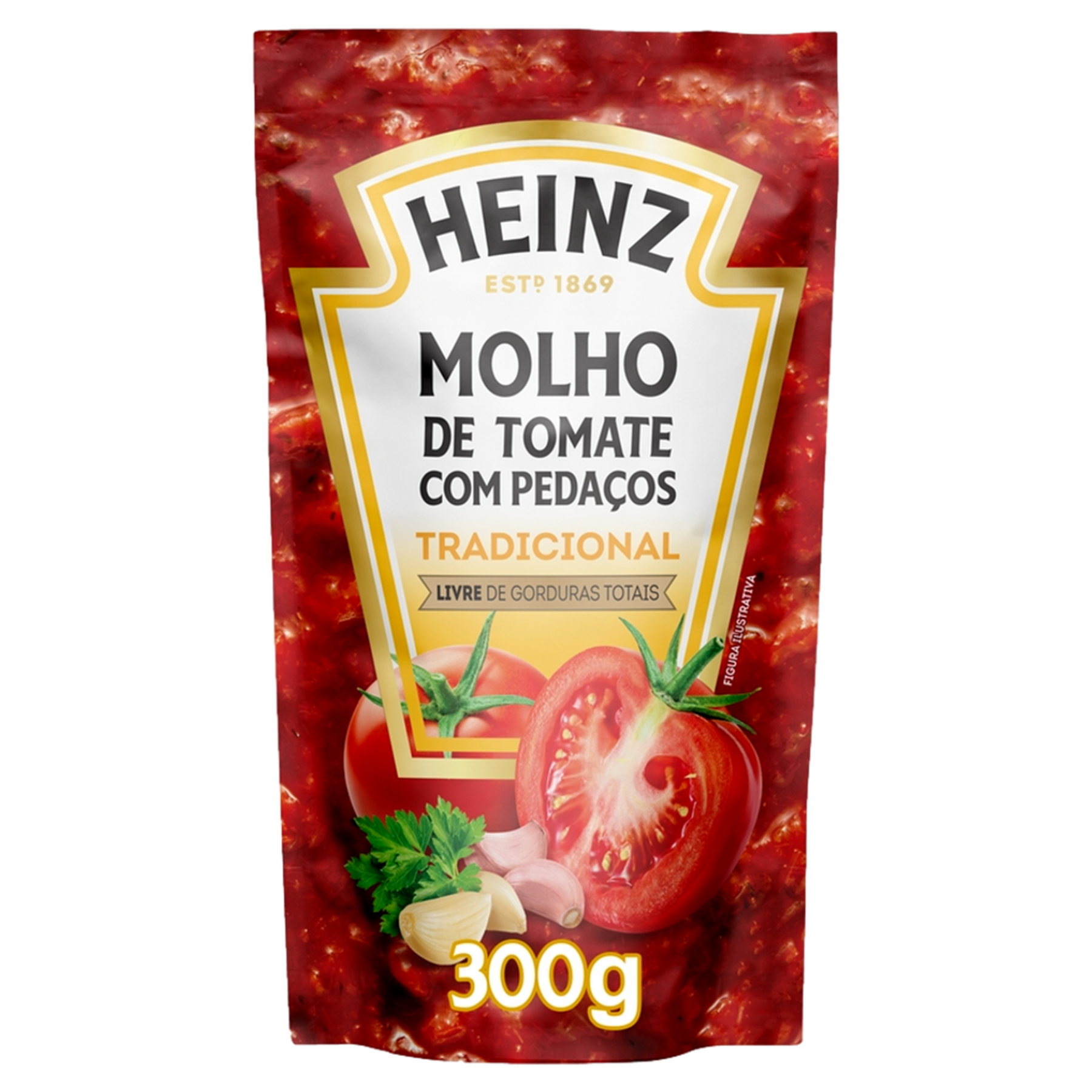 Molho de Tomate com Pedaços Tradicional Heinz Pouch 300g