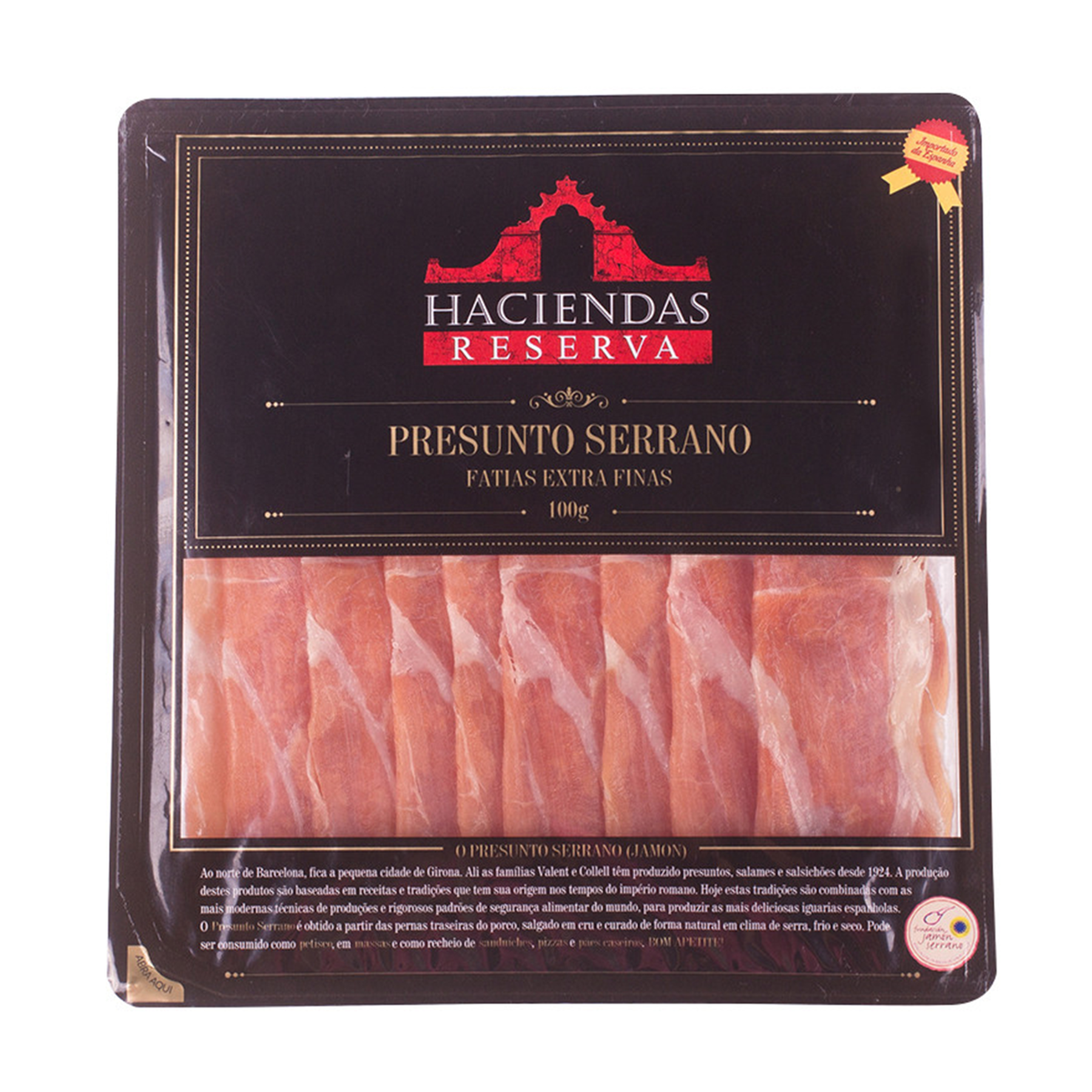 Presunto Serrano Extra Fino Haciendas 100g