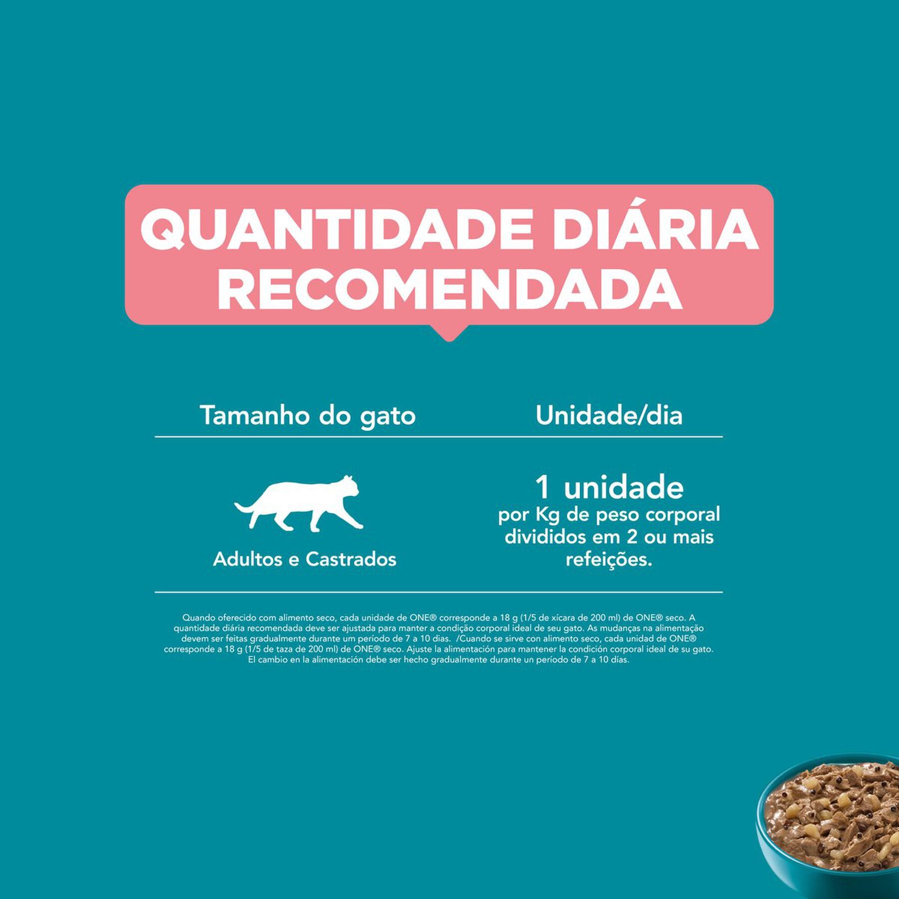 Alimento para Gatos Adultos Castrados Salmão Purina One Superfoods Sachê 85g