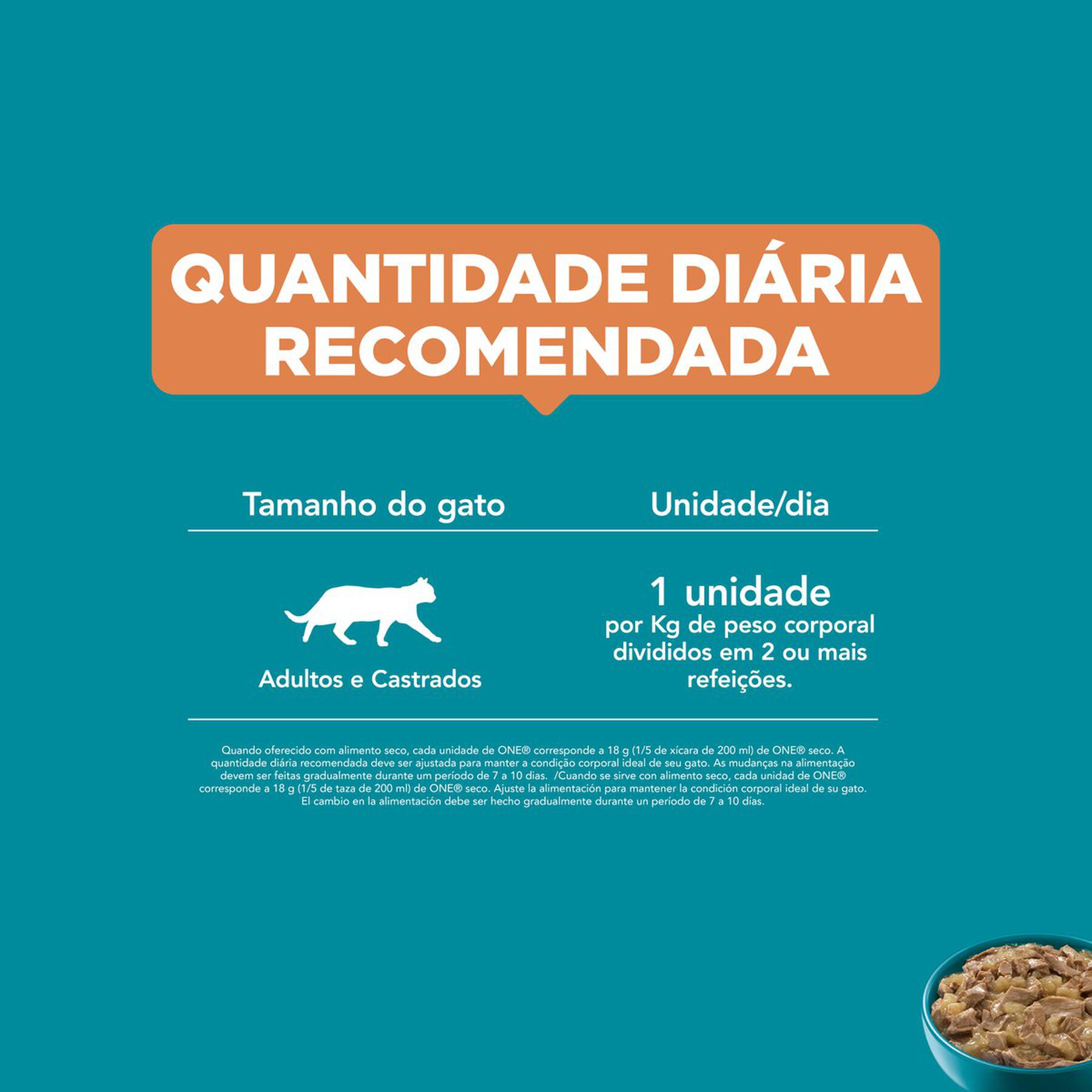 Alimento para Gatos Adultos Castrados Carne Purina One Super Nutrientes Sach&ecirc; 85g