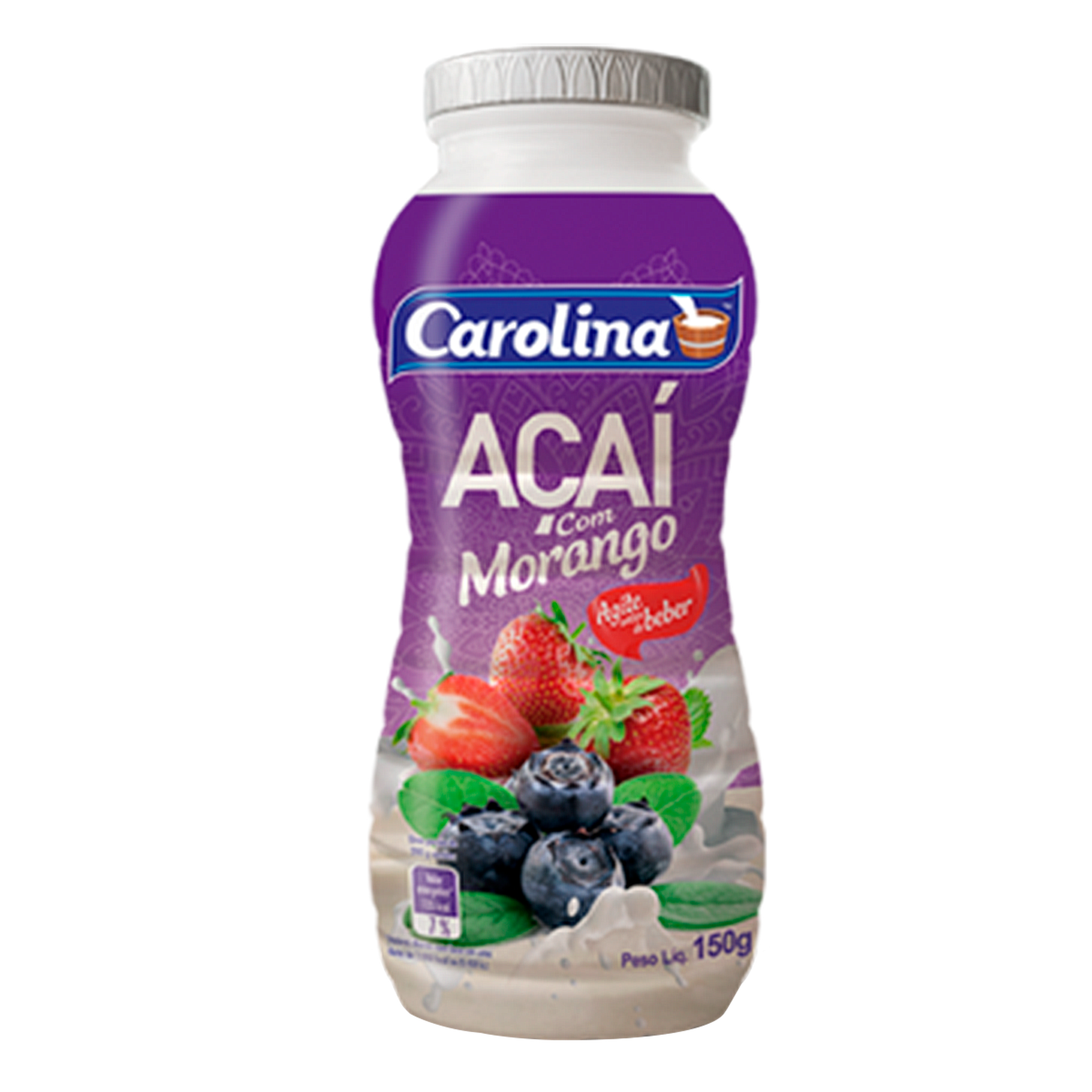 Bebida Láctea Açaí com Morango Carolina 150g