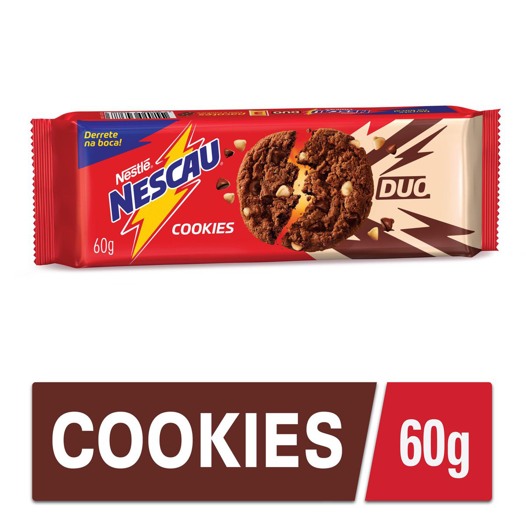 Biscoito Cookie Nescau Duo Nestlé Pacote 60g
