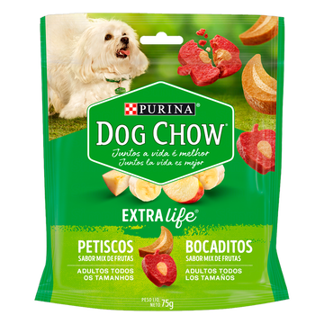 Petisco para Cães Adultos Mix de Frutas Purina Dog Chow Extra Life Pouch 75g