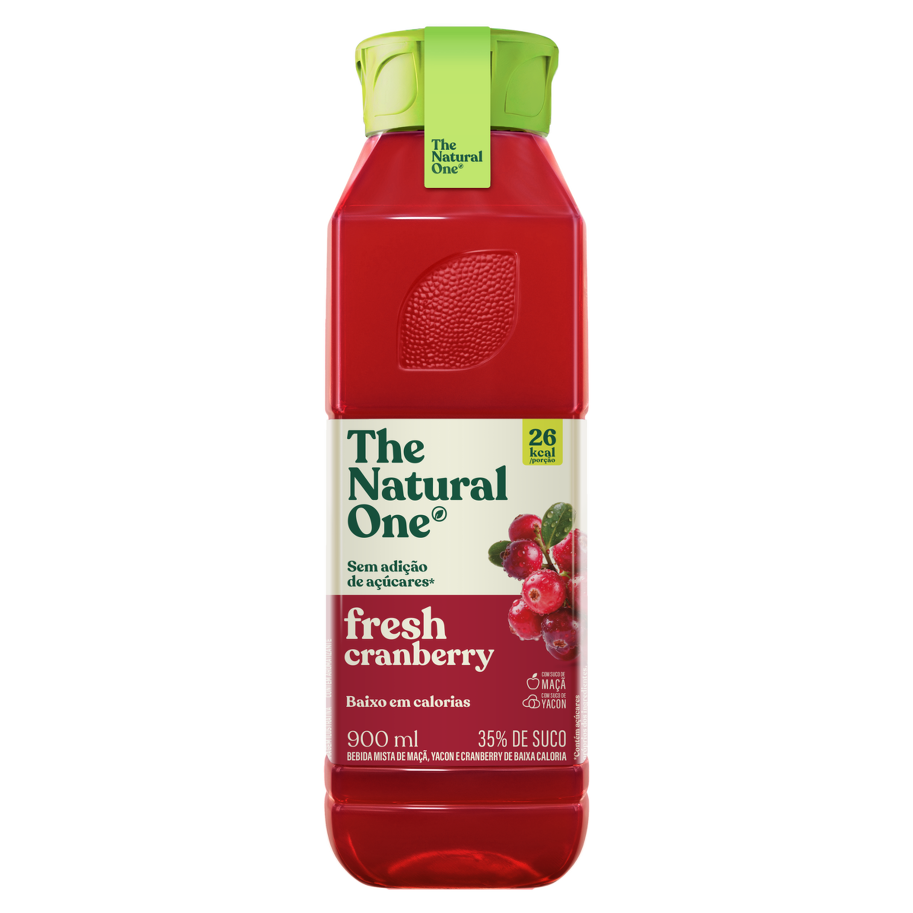 Bebida Mista Ma&ccedil;&atilde;, Yacon e Cranberry The Natural One Fresh Ambiente Garrafa 900ml