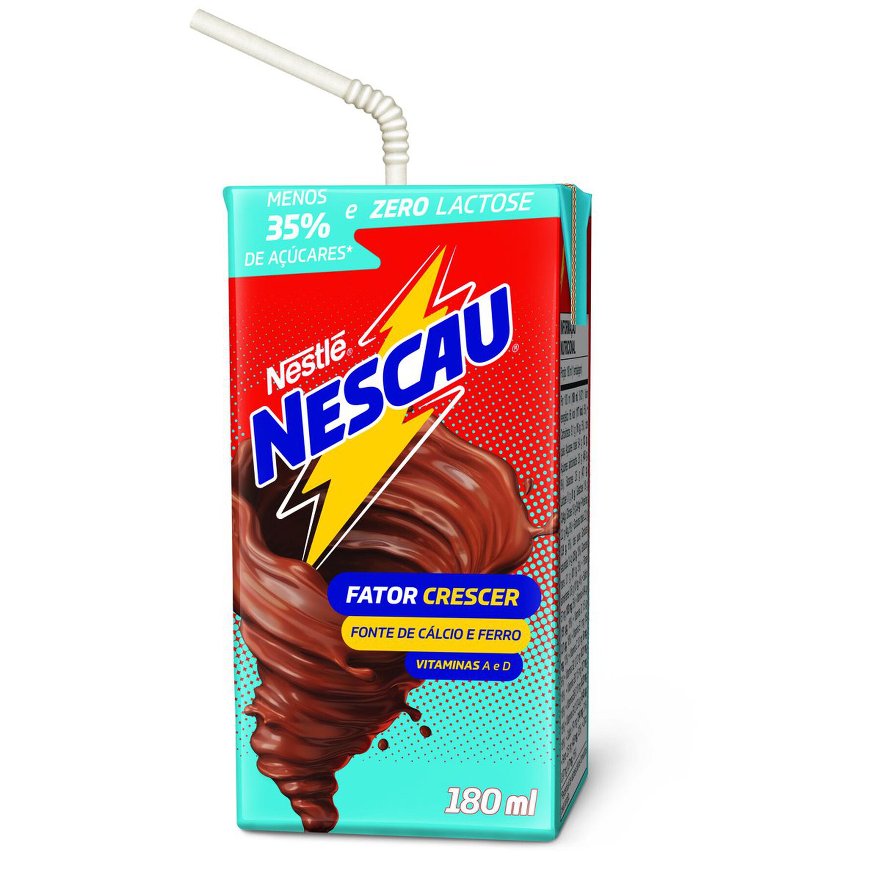 Bebida L&aacute;ctea UHT Chocolate Zero Lactose Nescau Nestl&eacute; Caixa 180ml&nbsp;