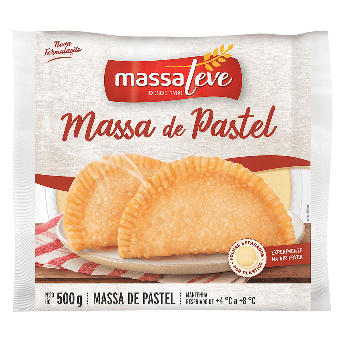 Massa Pastel Disc&atilde;o Massa Leve 500g