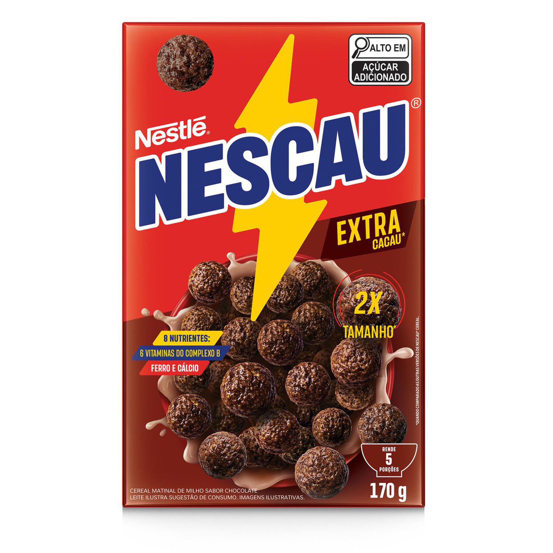 Cereal Matinal Extra Cacau Nescau Nestl&eacute; Caixa 170g&nbsp;