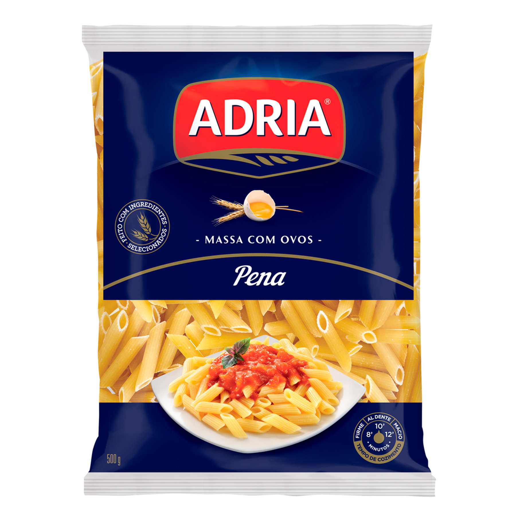 Macarrão de Sêmola com Ovos Pena Adria Pacote 500g