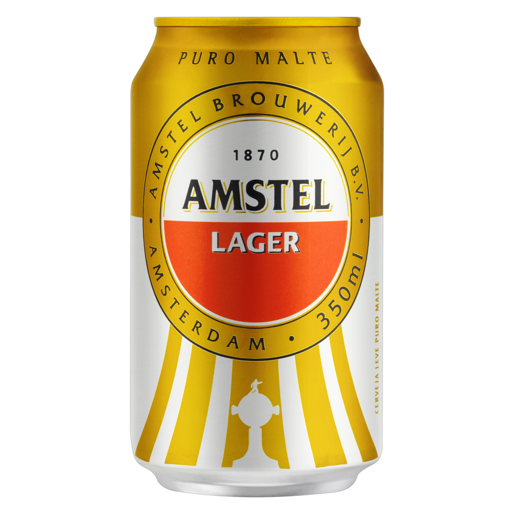 Cerveja Lager Puro Malte Amstel Lata 350ml