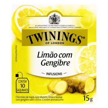Chá de Limão com Gengibre Twinings Of London Infusions Caixa 15g C/10 Unidades