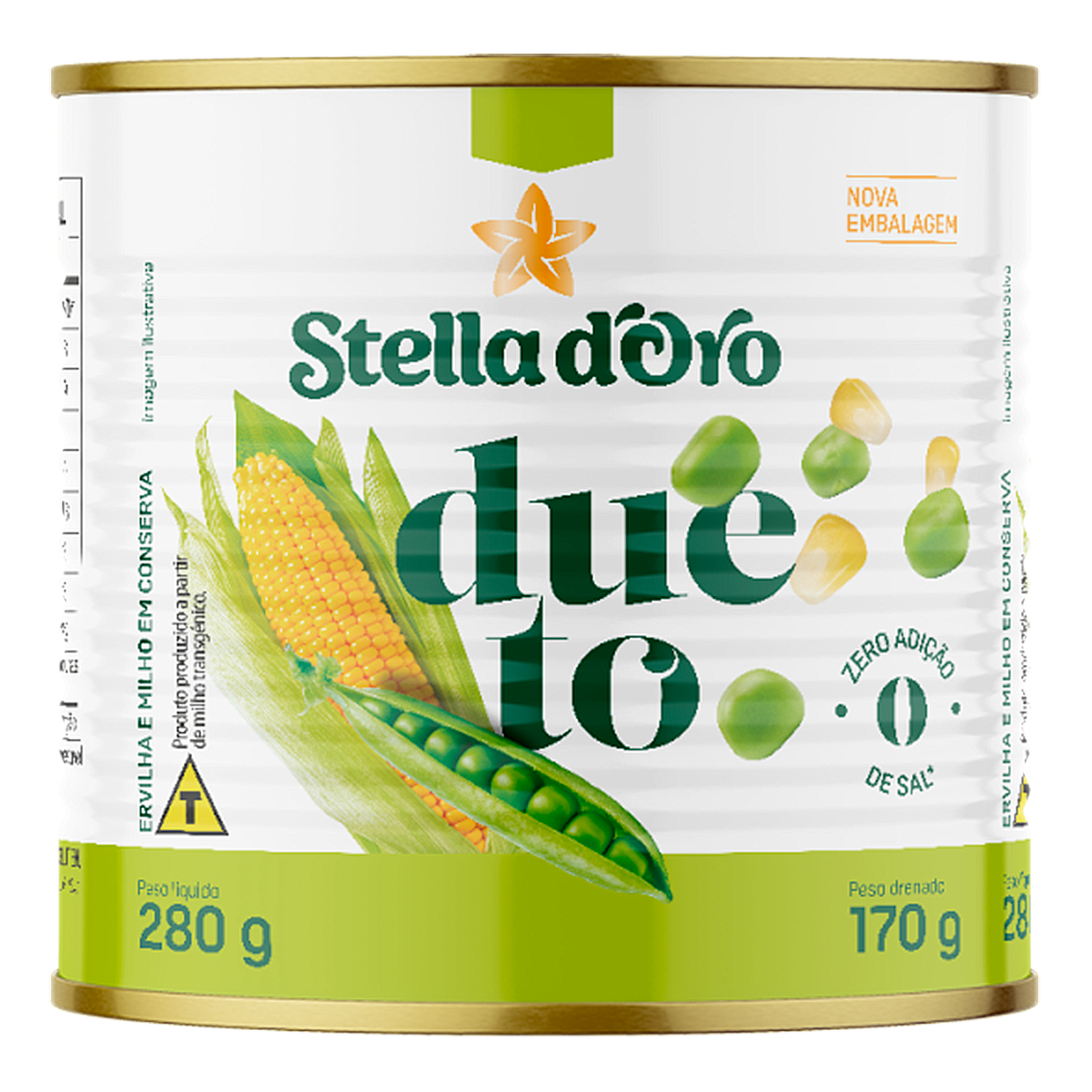 Ervilha e Milho Verde em Conserva Dueto Stella Doro Lata 170g