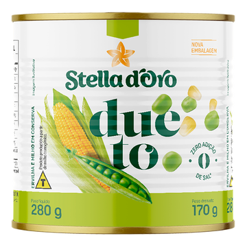 Ervilha e Milho Verde em Conserva Dueto Stella Doro Lata 170g