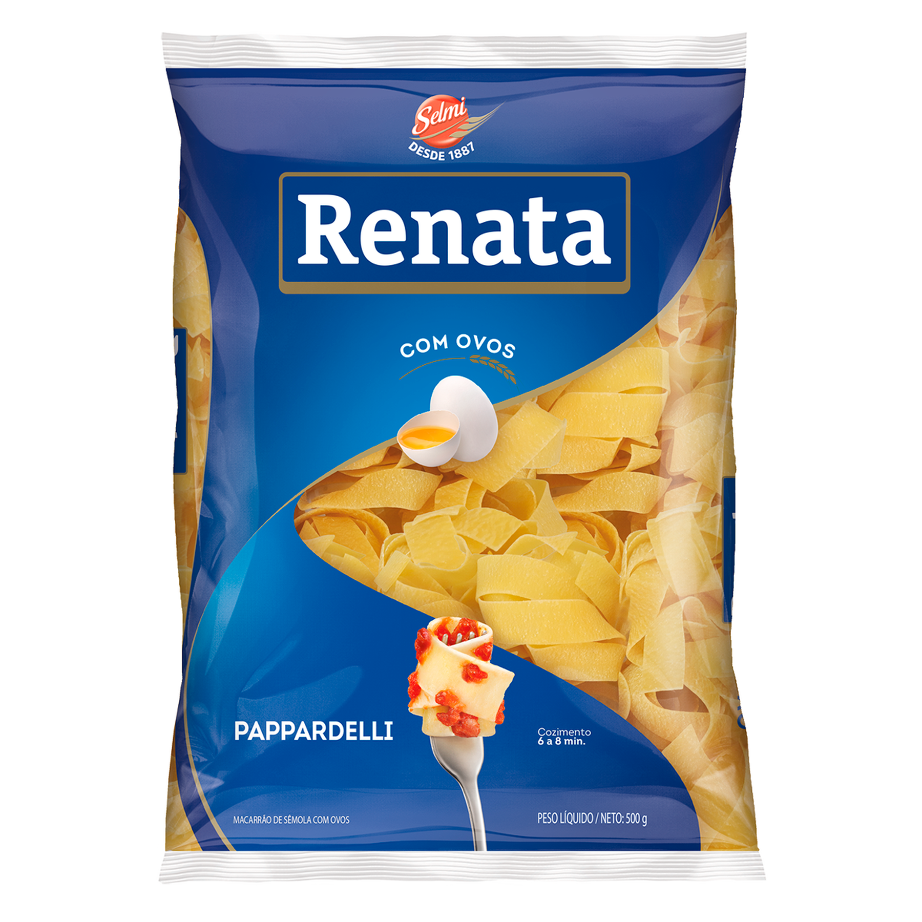 Macarr&atilde;o de S&ecirc;mola com Ovos Pappardelli Renata Pacote 500g&nbsp;