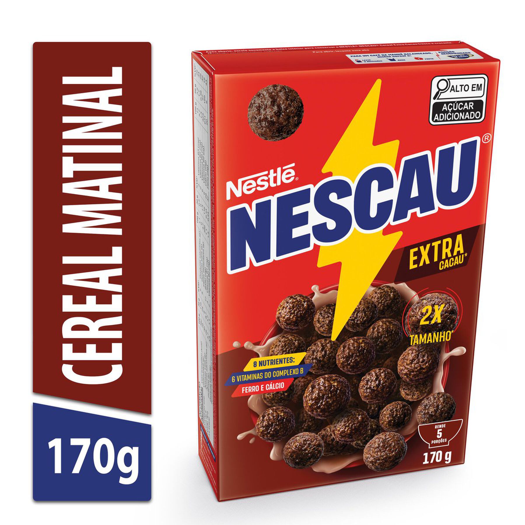 Cereal Matinal Extra Cacau Nescau Nestl&eacute; Caixa 170g&nbsp;