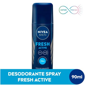 Desodorante Spray Fresh Active Nivea Men 90ml