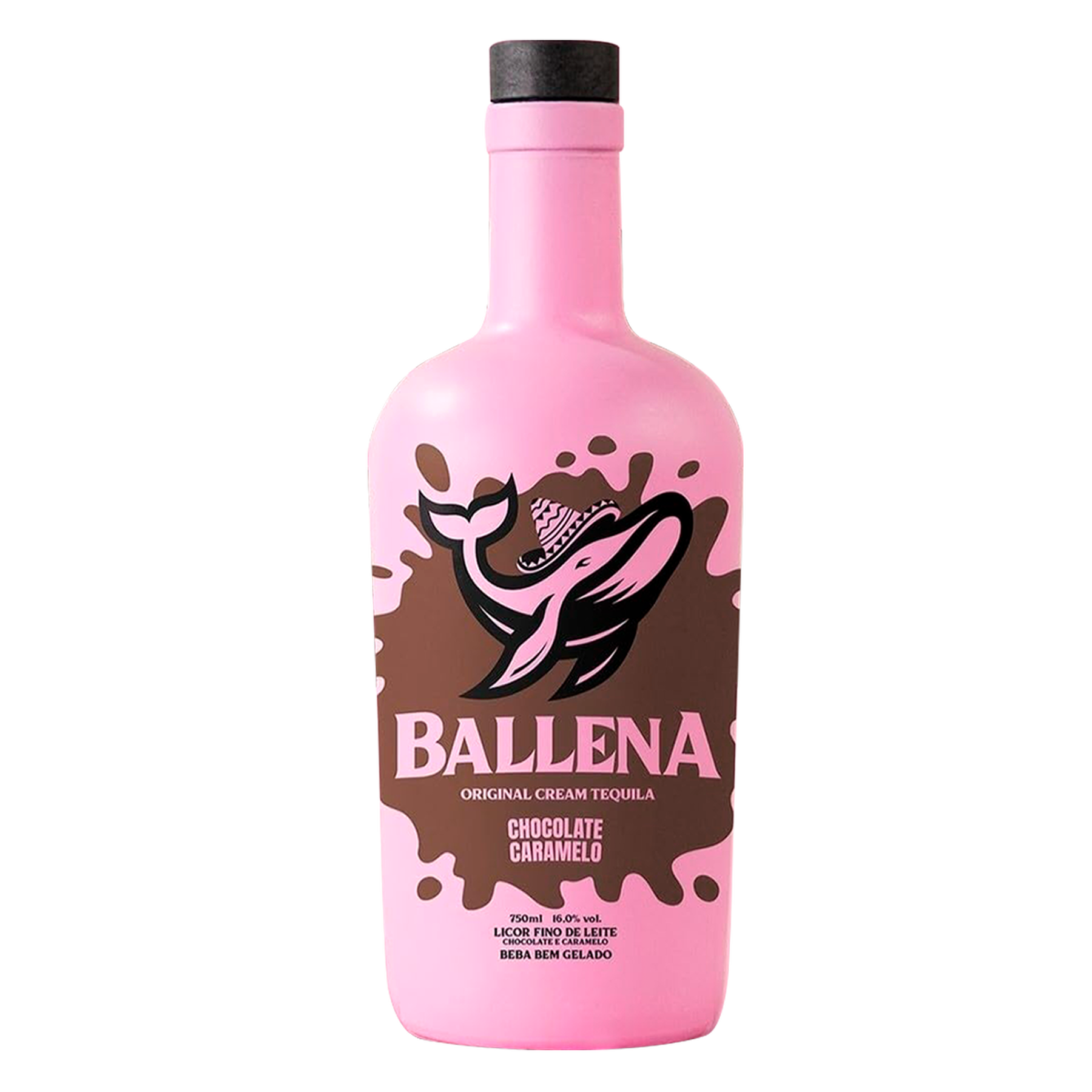 Licor Fino de Leite Chocolate Caramelo Original Cream Tequila Ballena Garrafa 750ml
