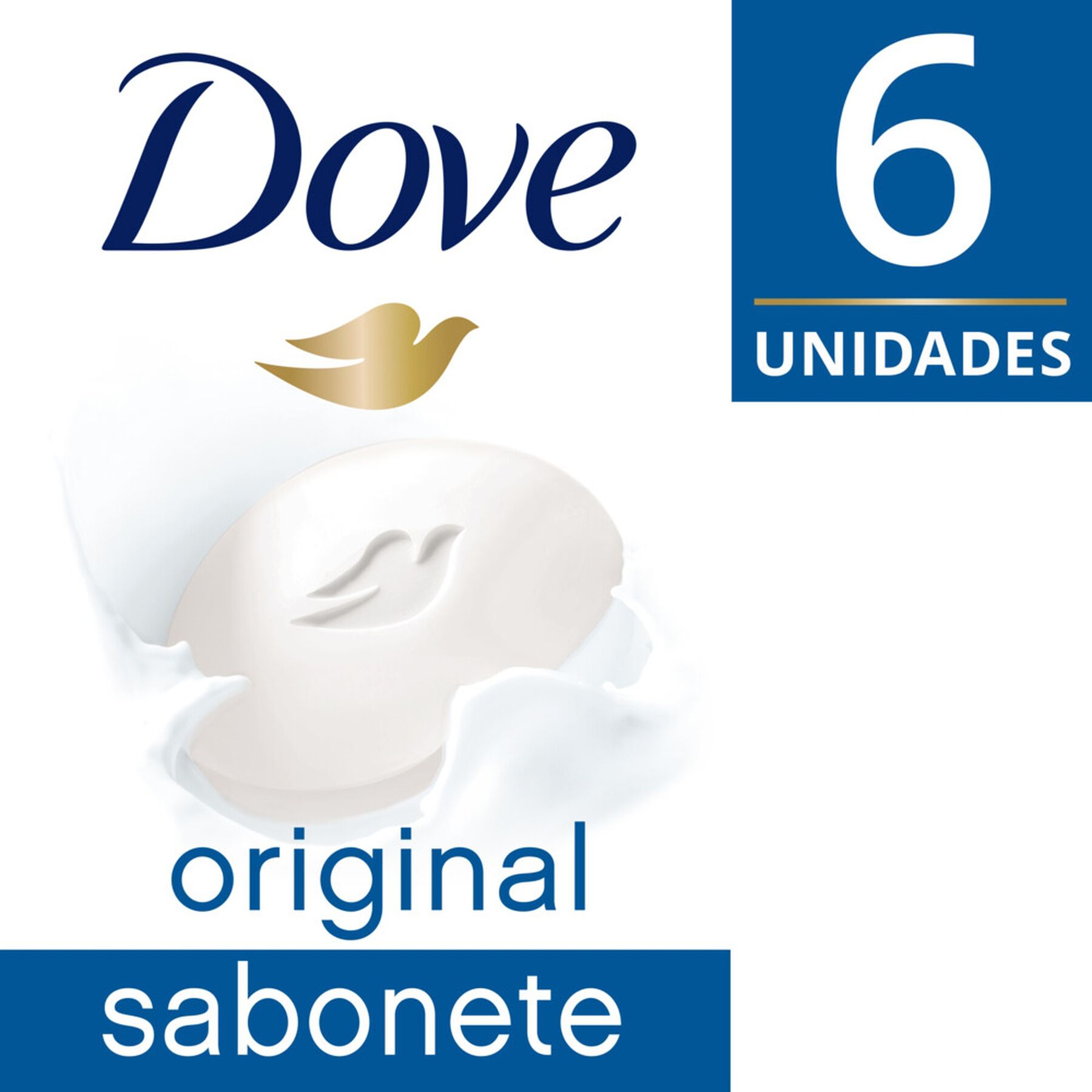 Pack Sabonete em Barra Original Dove Cartucho 6 Unidades 90g Cada Leve Mais Pague Menos