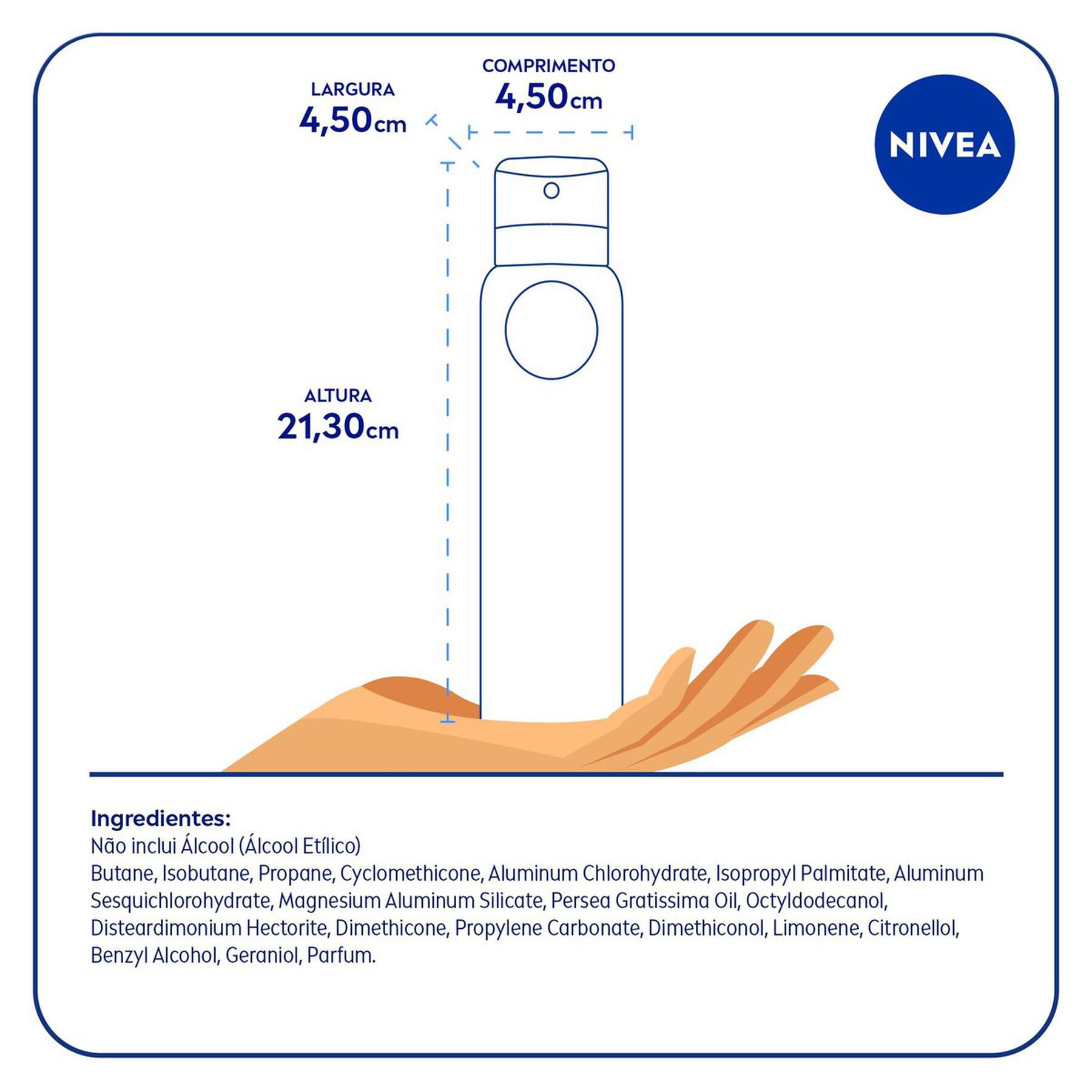 Desodorante Aerossol Active Dry Comfort Nivea 200ml - Embalagem Econômica