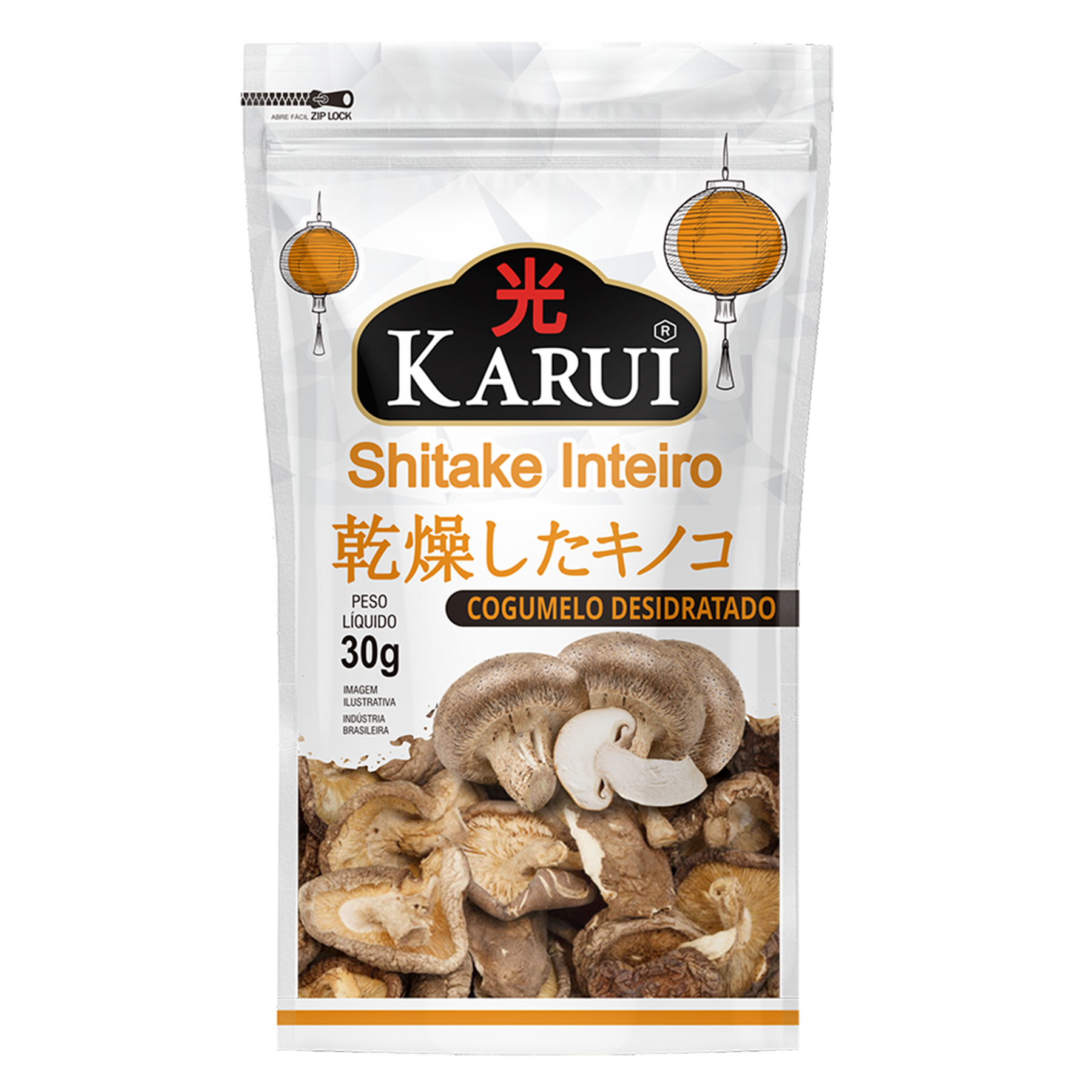 Cogumelo Shitake Inteiro Karui Zip Lock 30g