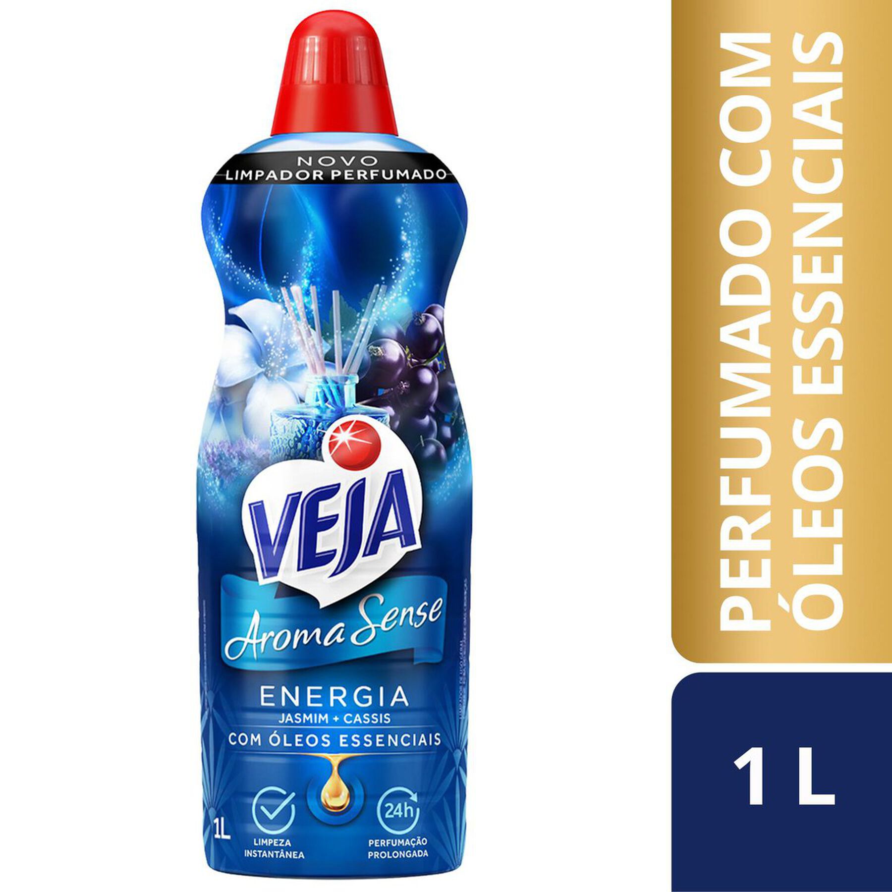 Limpador Perfumado Energia Veja Aroma Sense Frasco 1l