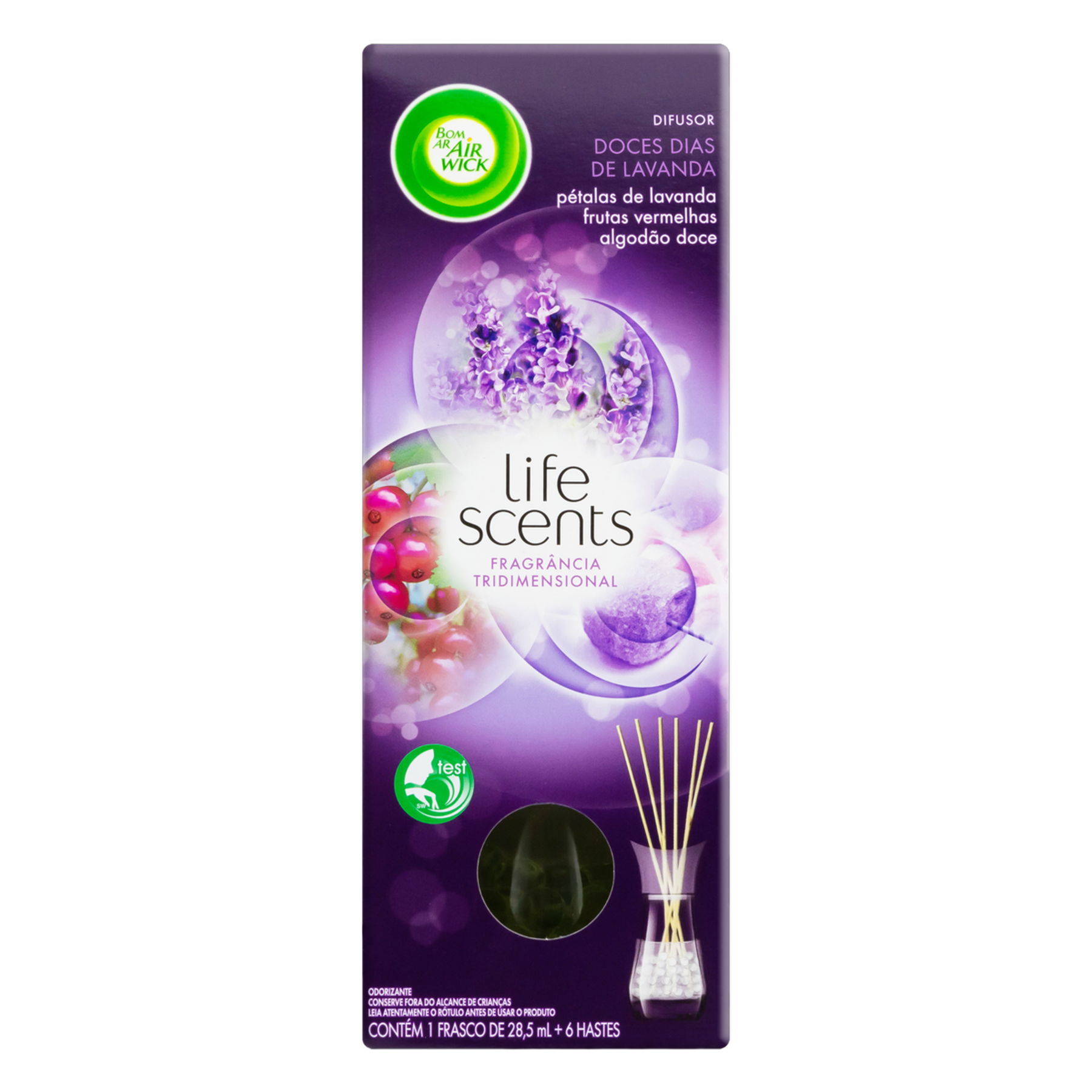 Difusor de Ambiente Doces Dias de Lavanda Air Wick Bom Ar Life Scents Caixa 28,5ml&nbsp;