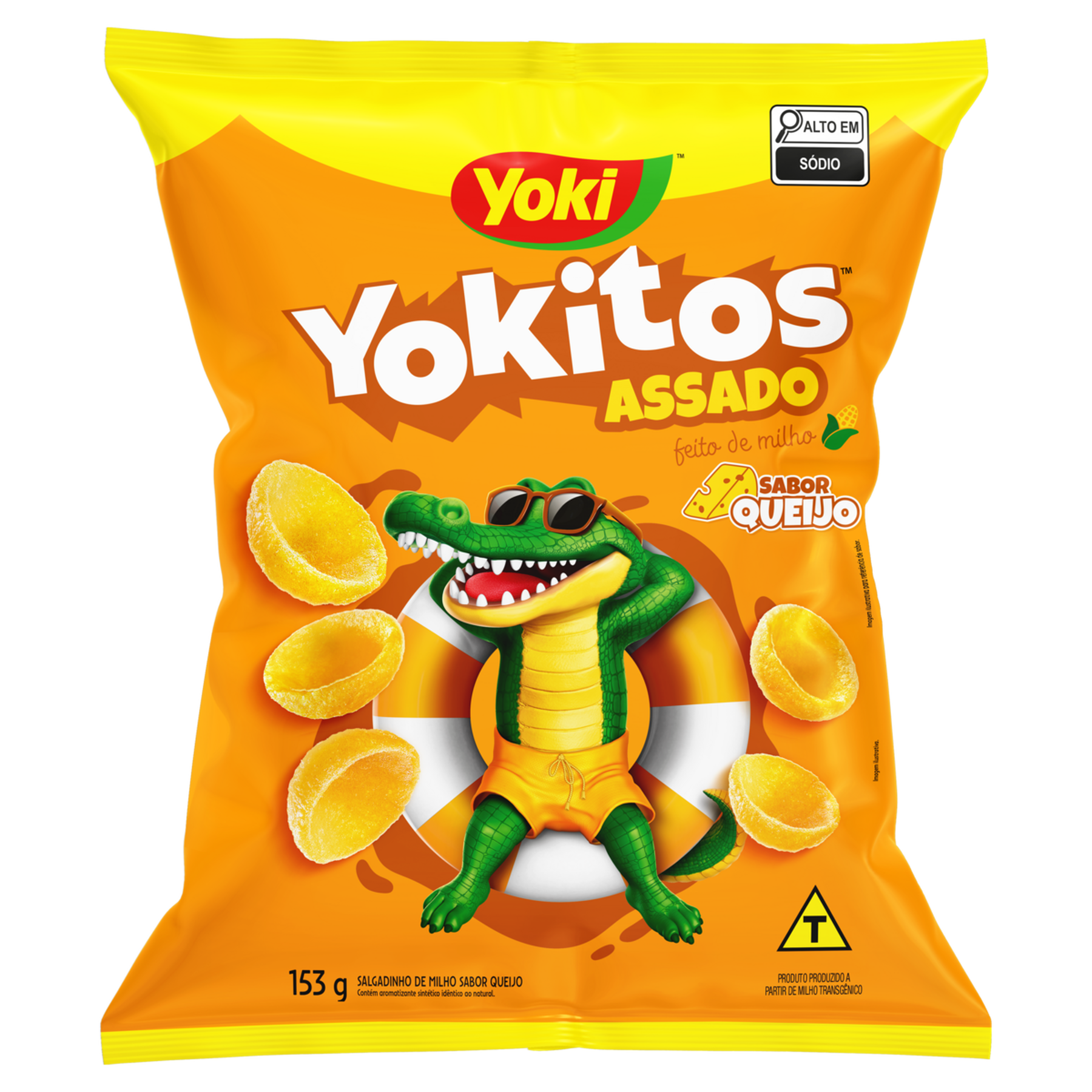 Salgadinho de Milho Conchinha Queijo Yokitos Yoki Pacote 153g