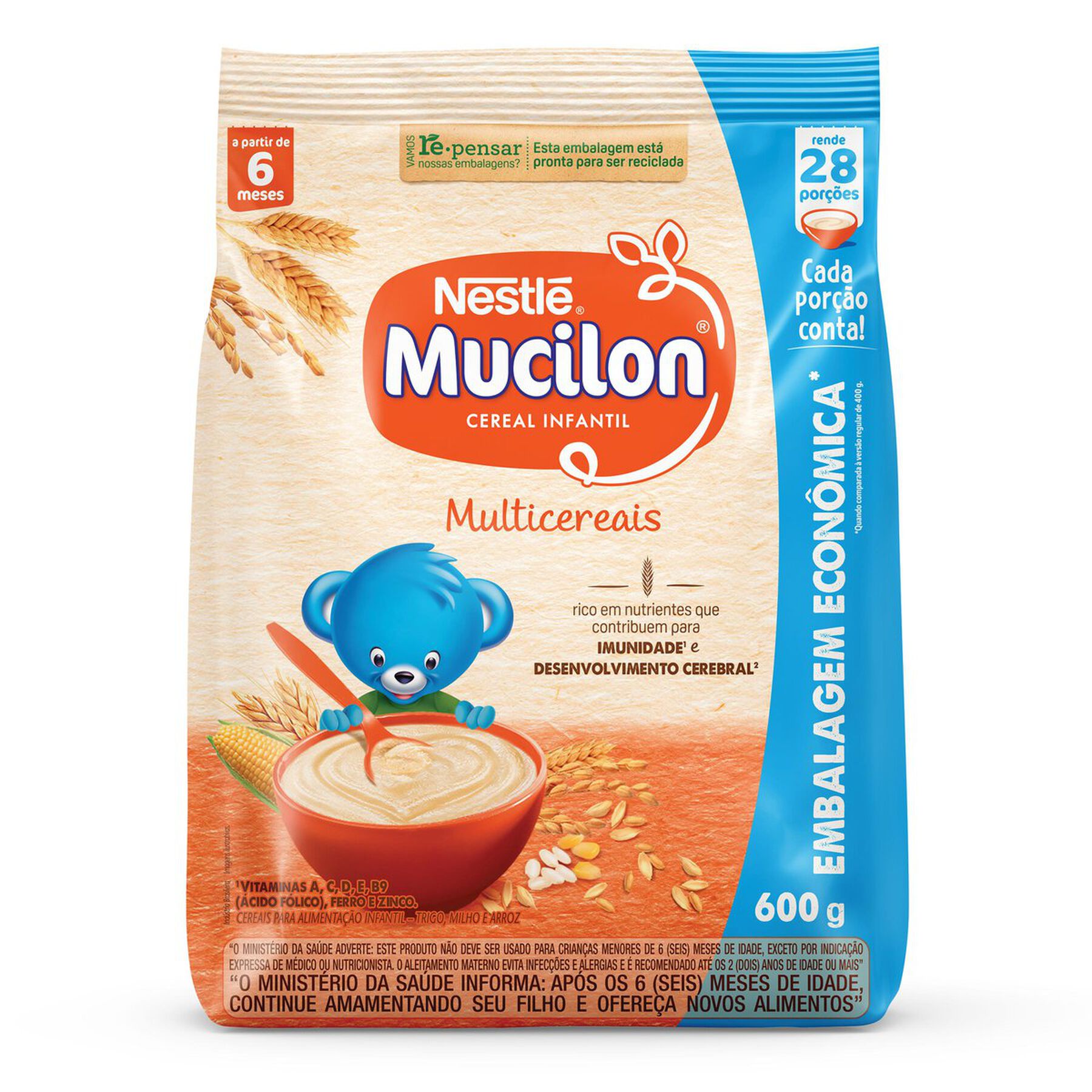 Cereal Infantil MUCILON Multicereais 600g&nbsp;