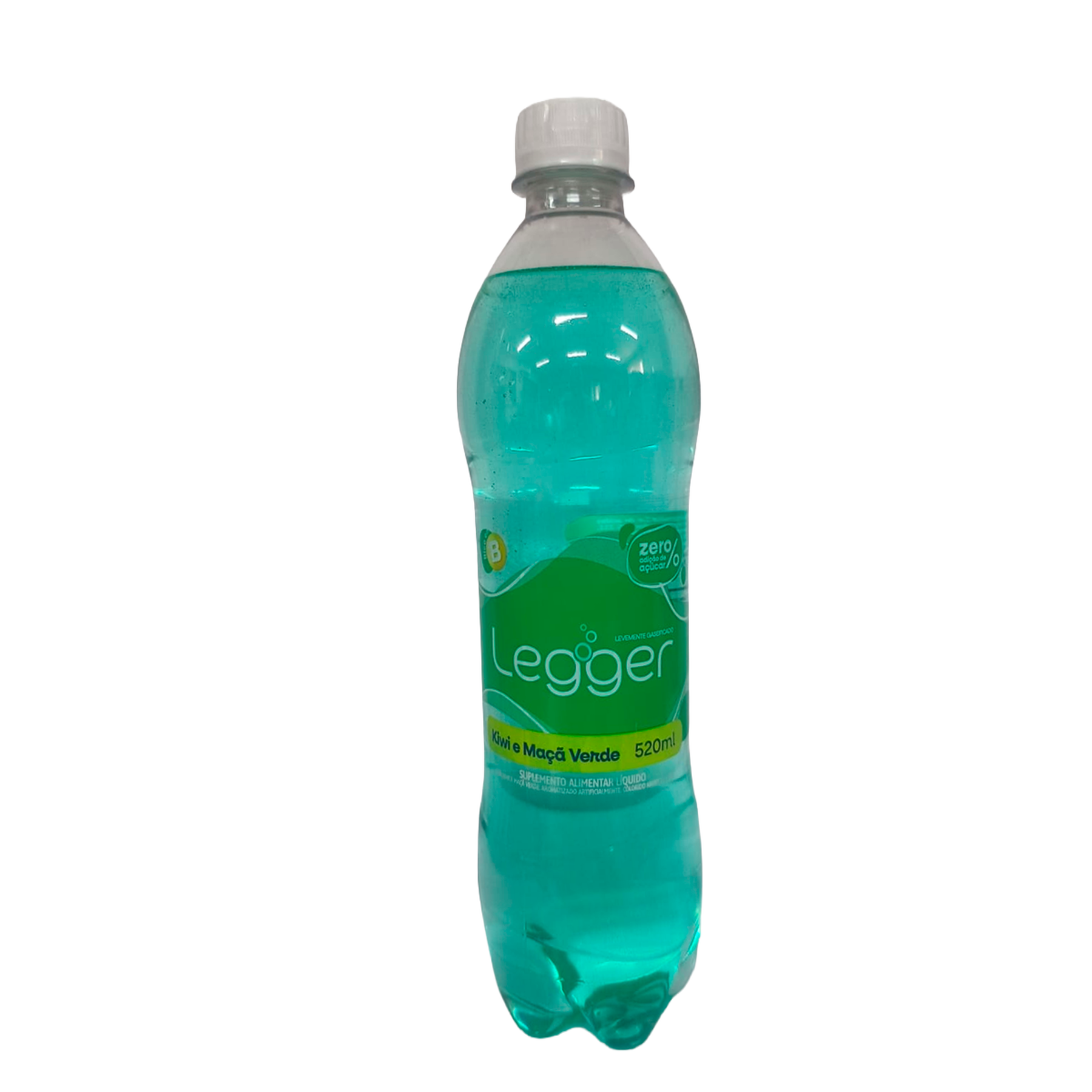 Refrigerante Kiwi e Ma&ccedil;&atilde; Verde Zero Legger Garrafa 520ml
