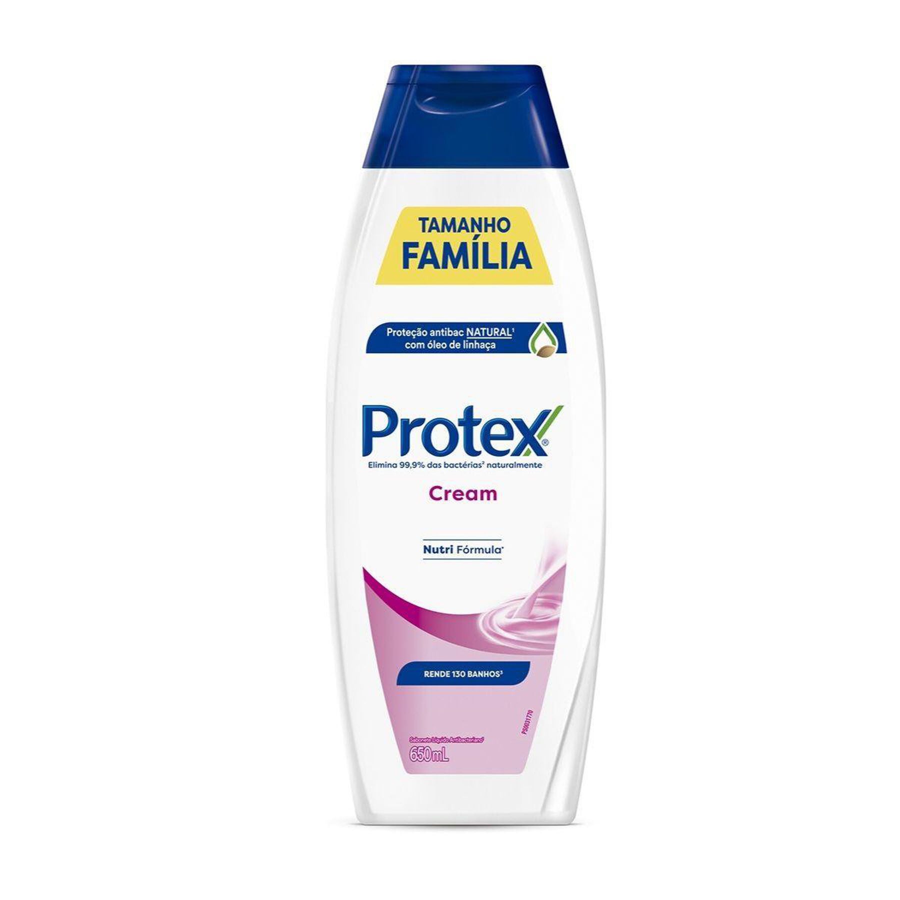 Sabonete Líquido Antibacteriano Cream Protex Frasco 650ml - Embalagem Tamanho Família
