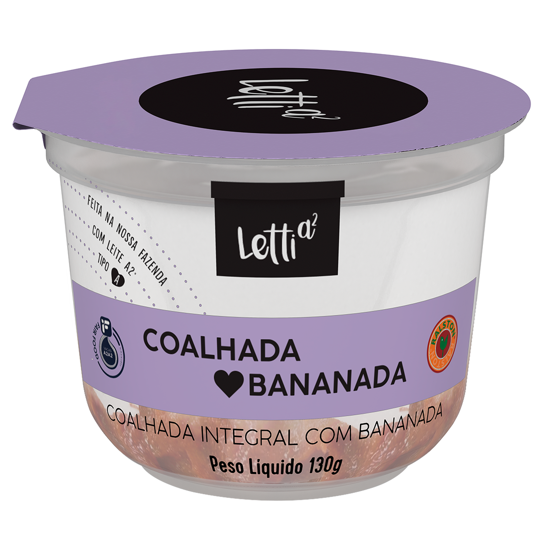Coalhada Integral com Bananada Letti a&sup2; Pote 130g