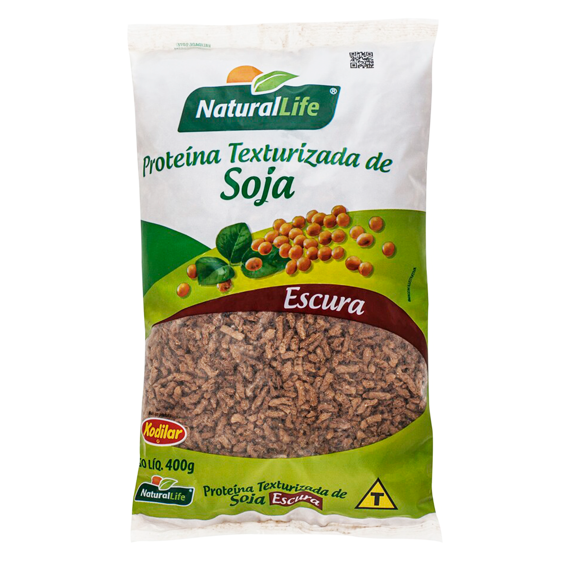 Prote&iacute;na Texturizada de Soja Escura Natural Life Kodilar Pacote 400g