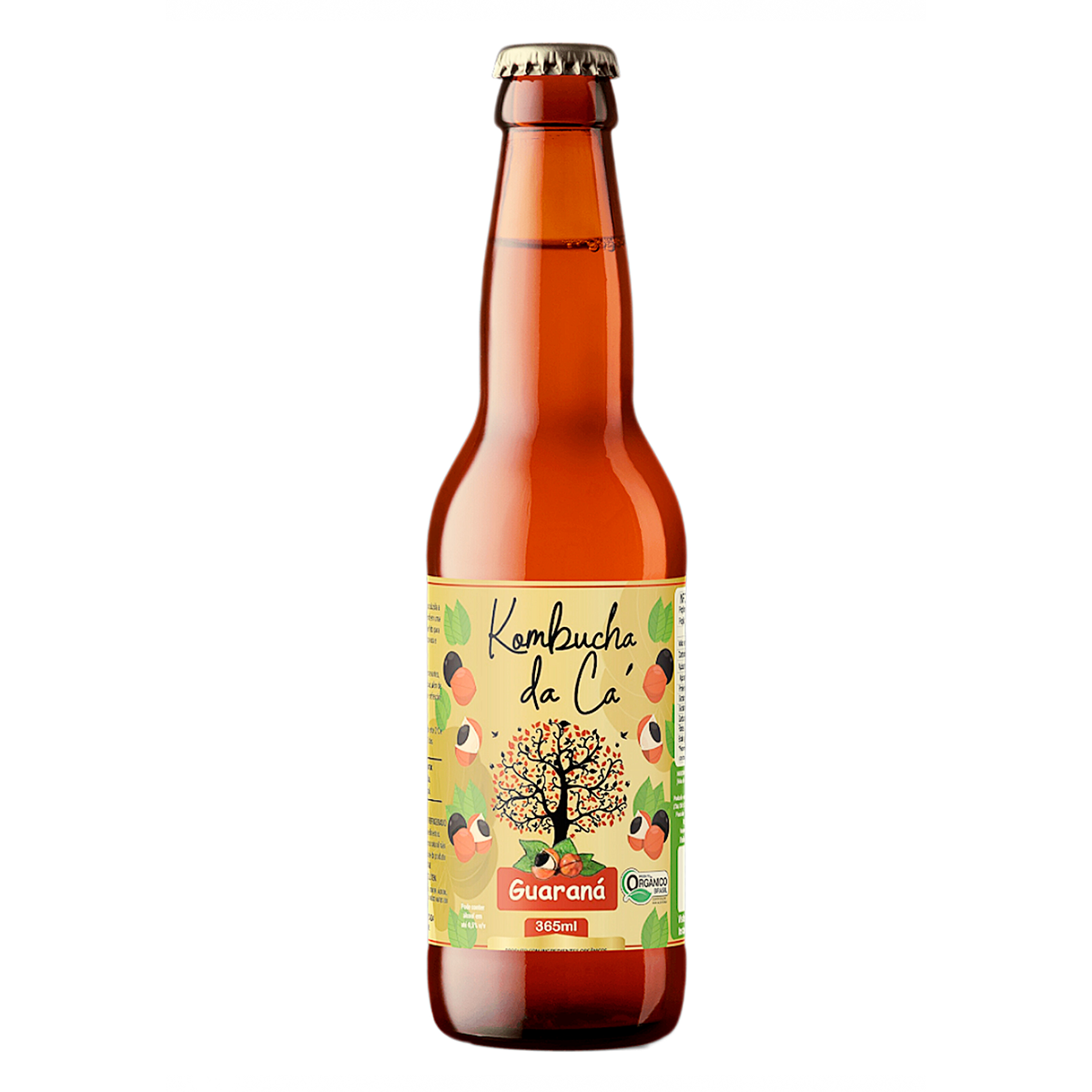 Bebida Guaran&aacute; Kombucha da C&aacute; Garrafa 365ml