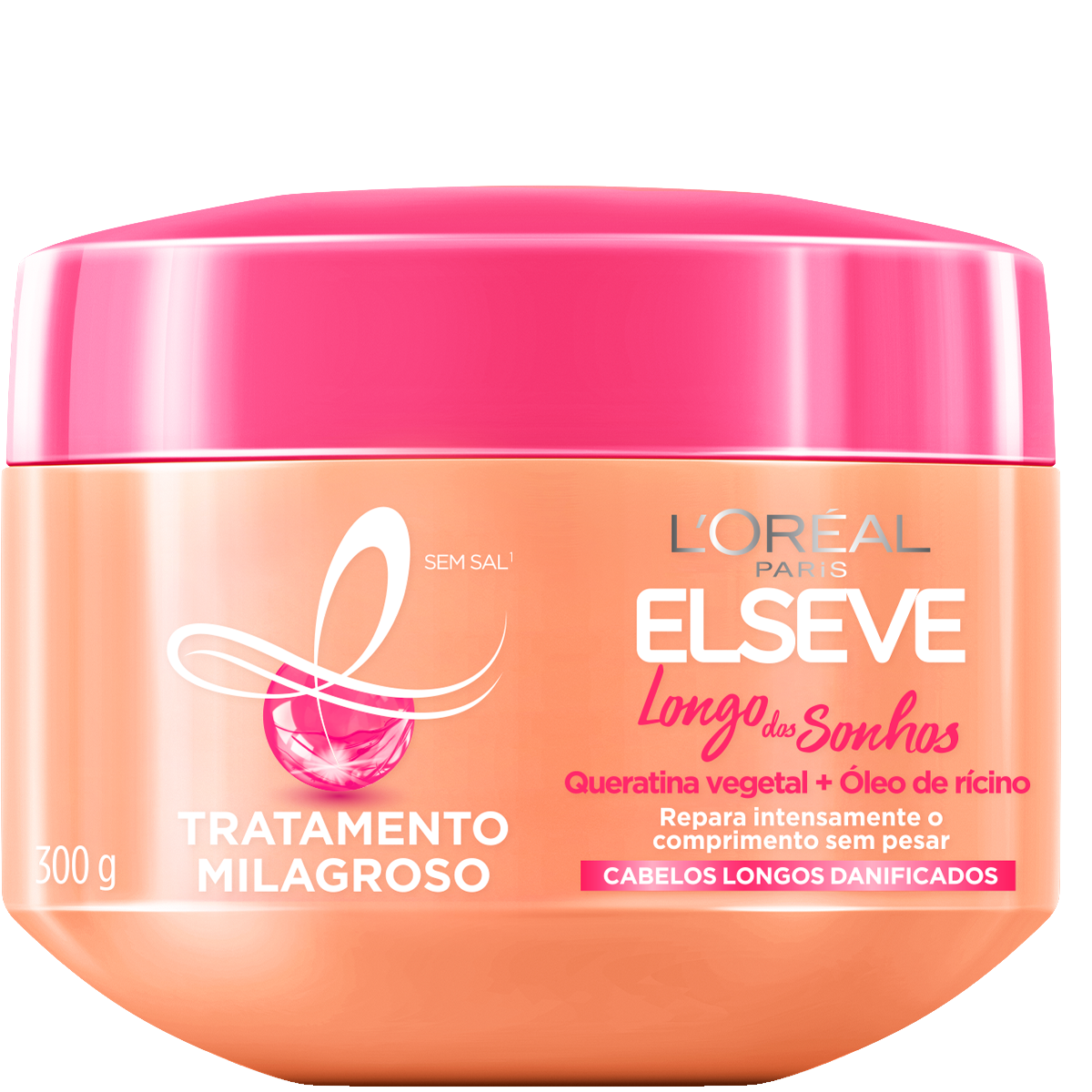Creme Tratamento Milagroso Longo Dos Sonhos Elseve L'Or&eacute;al Paris Pote 300g