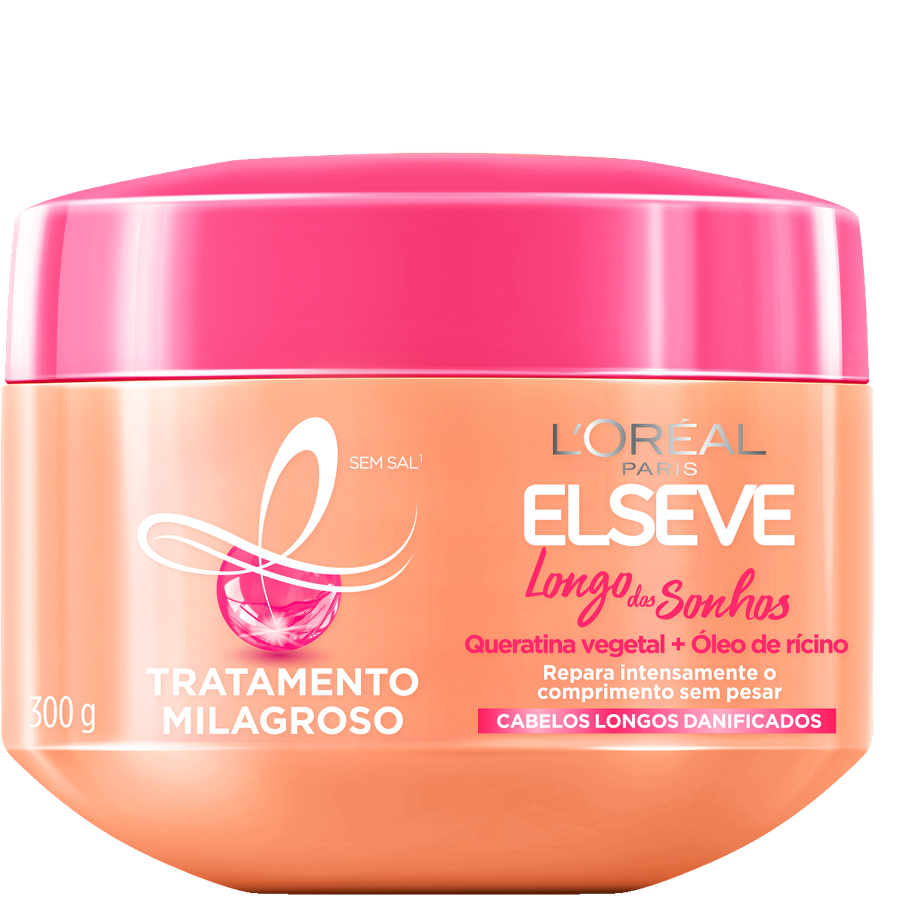 Creme Tratamento Milagroso Longo Dos Sonhos Elseve L'Oréal Paris Pote 300g