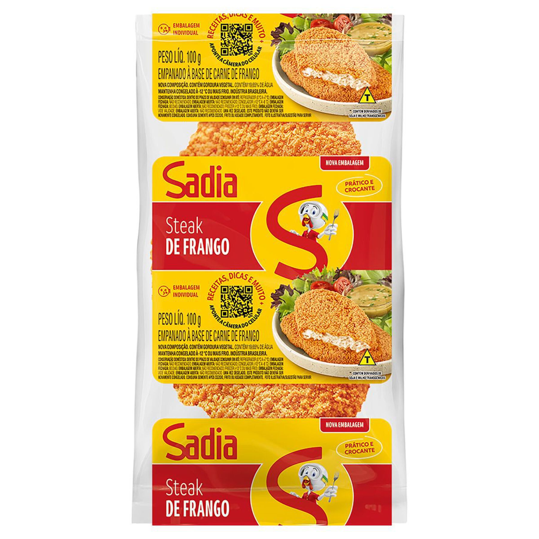Empanado de Frango Steak Sadia Pacote 100g