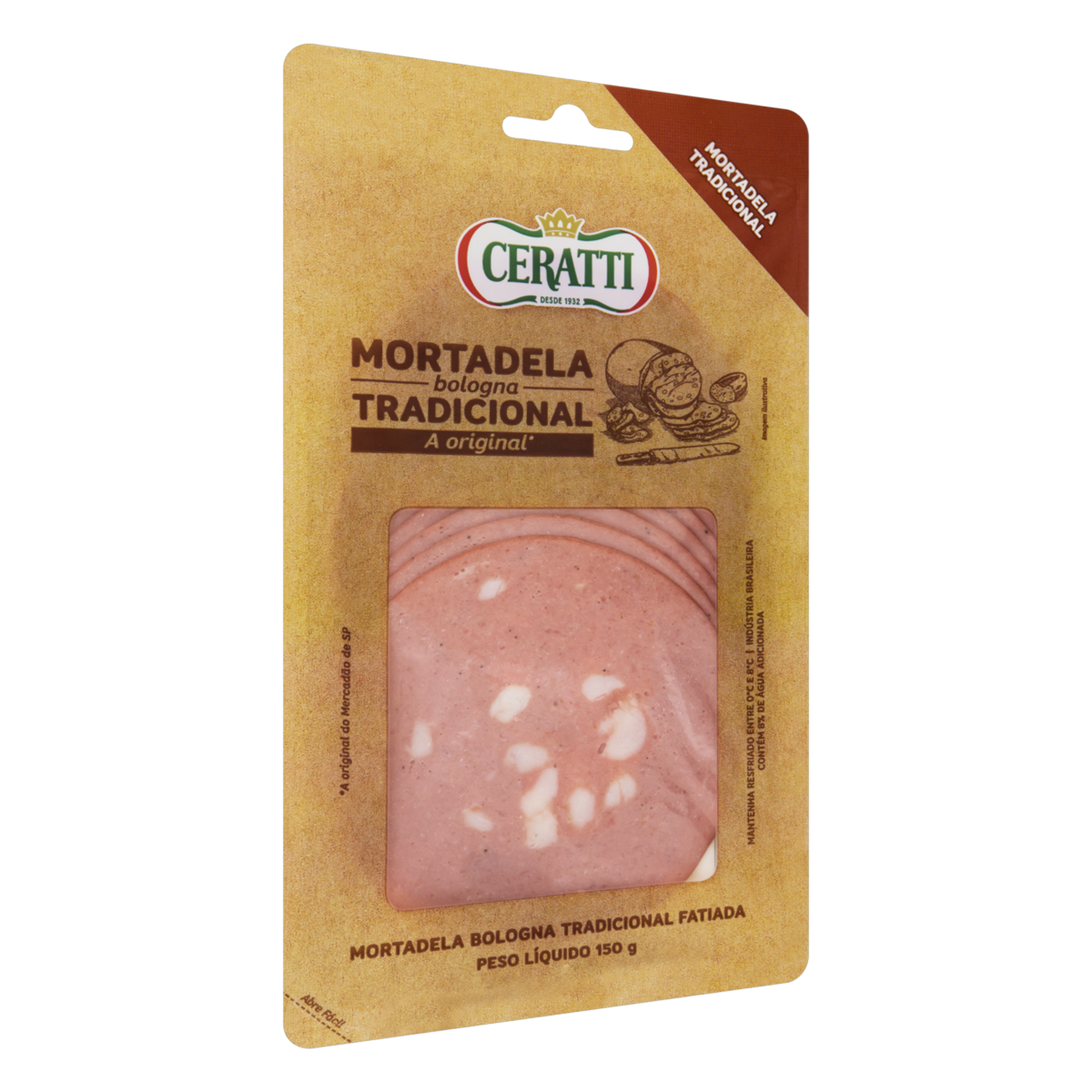 Mortadela Bologna Tradicional Fatiada Ceratti 150g