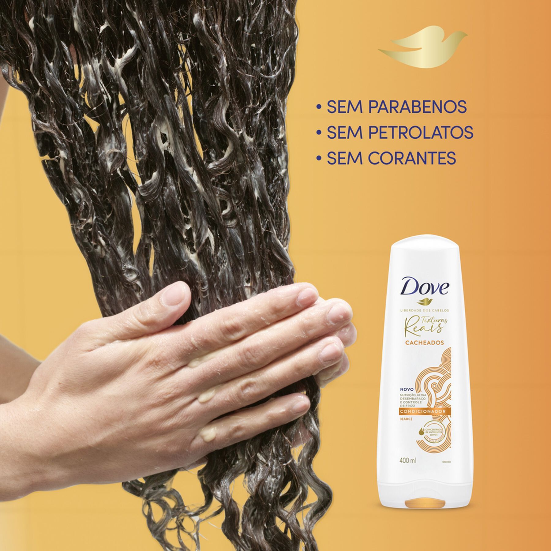 Condicionador Cacheados Texturas Reais Dove Frasco 400ml