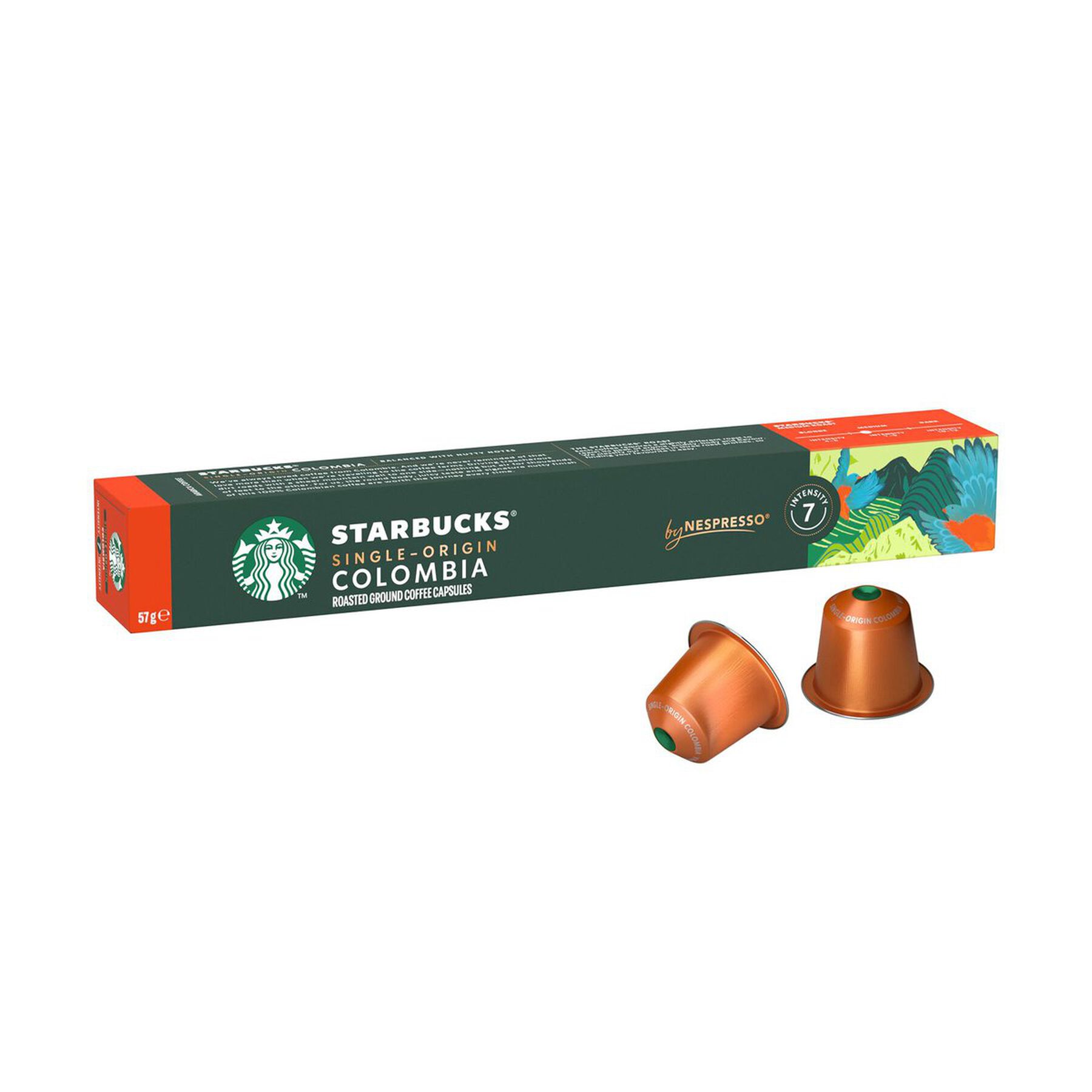 Caf&eacute; em C&aacute;psula Torrado e Mo&iacute;do Colombia Single-Origin Starbucks Caixa 57g C/10 Unidades