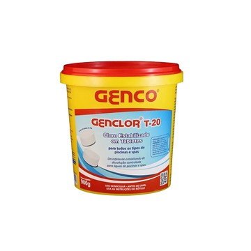 Tabletes Genclor Cloro T-20 Genco 900g