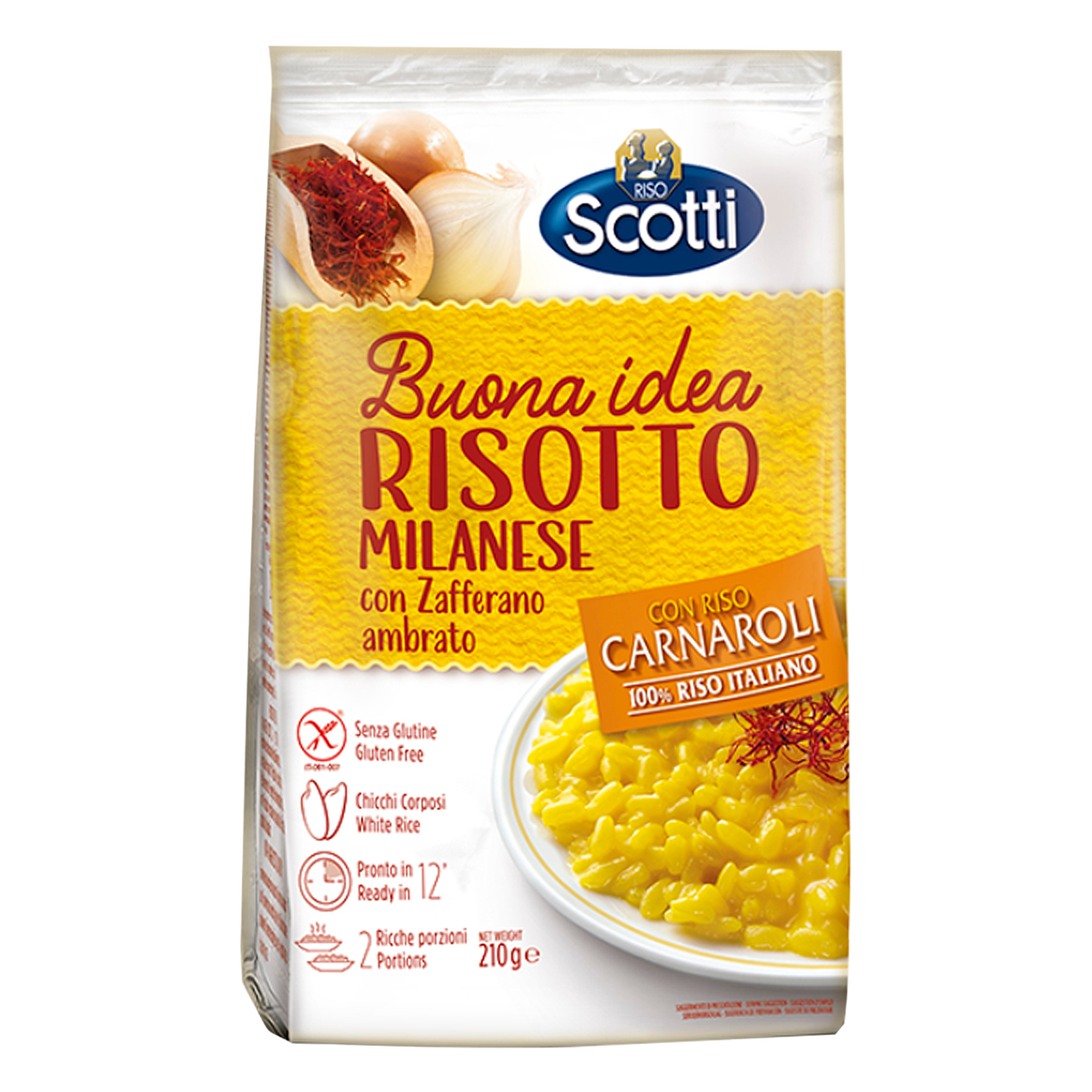 Risotto com A&ccedil;afr&atilde;o Buona Idea Scotti Pacote 210g