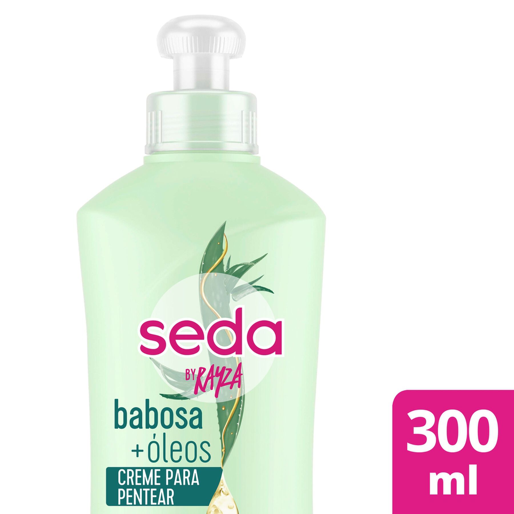 Creme para Pentear Babosa e &Oacute;leos by Rayza Seda Frasco 300ml&nbsp;